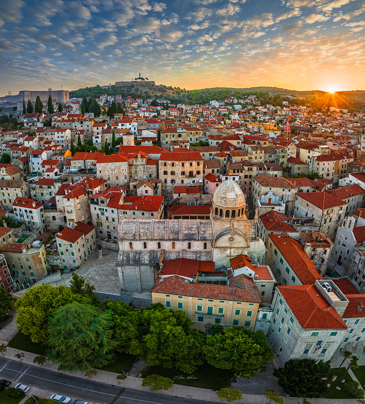 Aerial view of Šibenik - Croatia