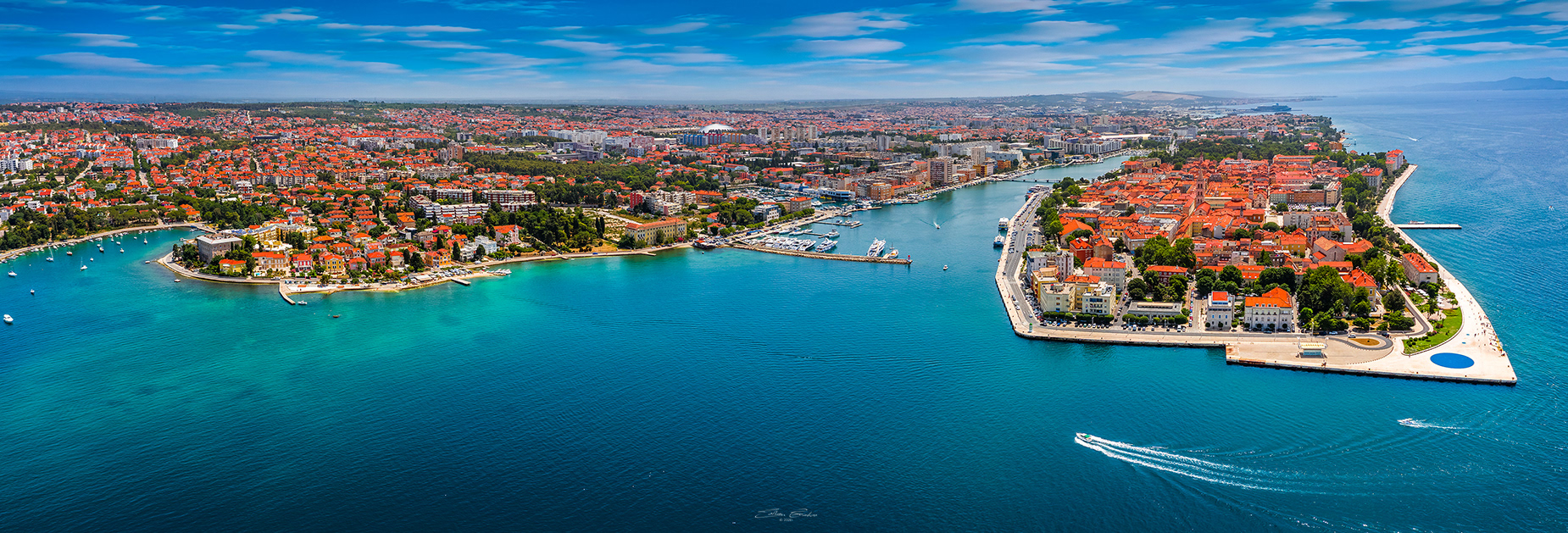 Panoramic view of Zadar, Croatia
