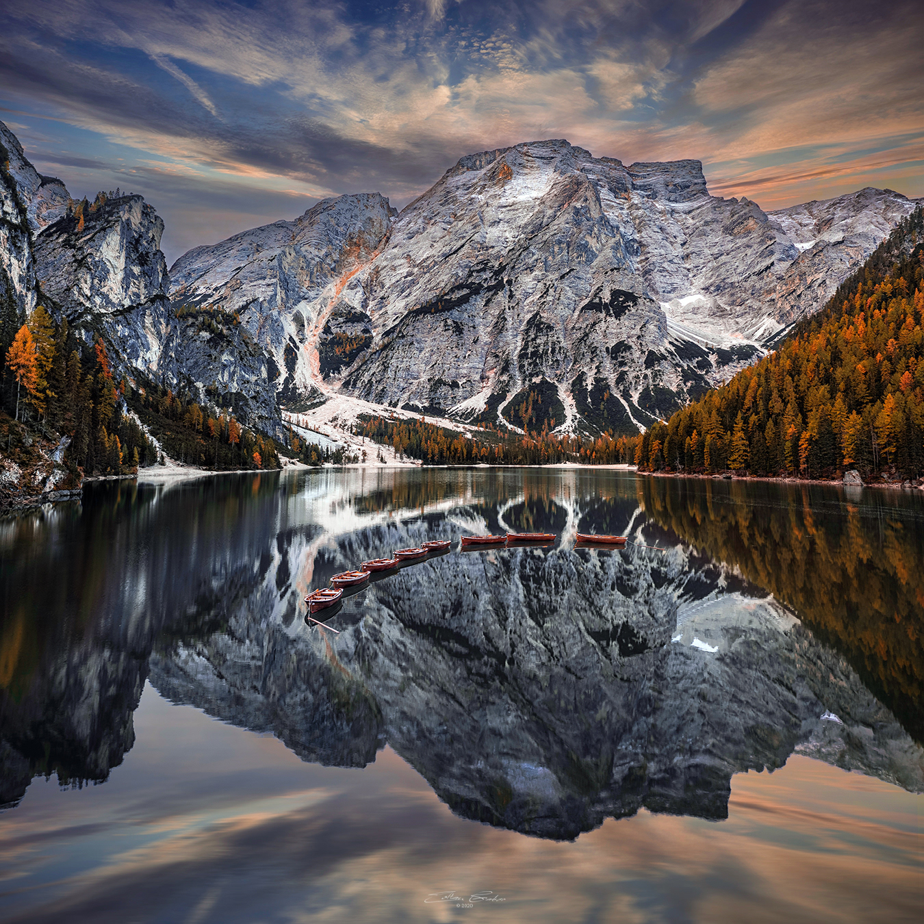 Lake Braies at autumn