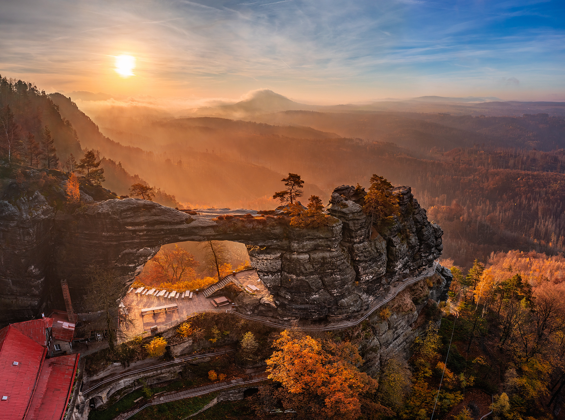 Pravčická brána (Pravcicka Archway) at sunrise