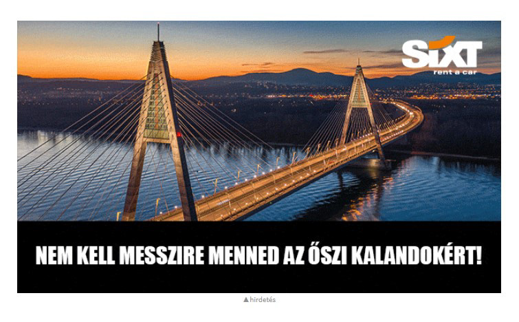 Megyeri Bridge - SiXT advert