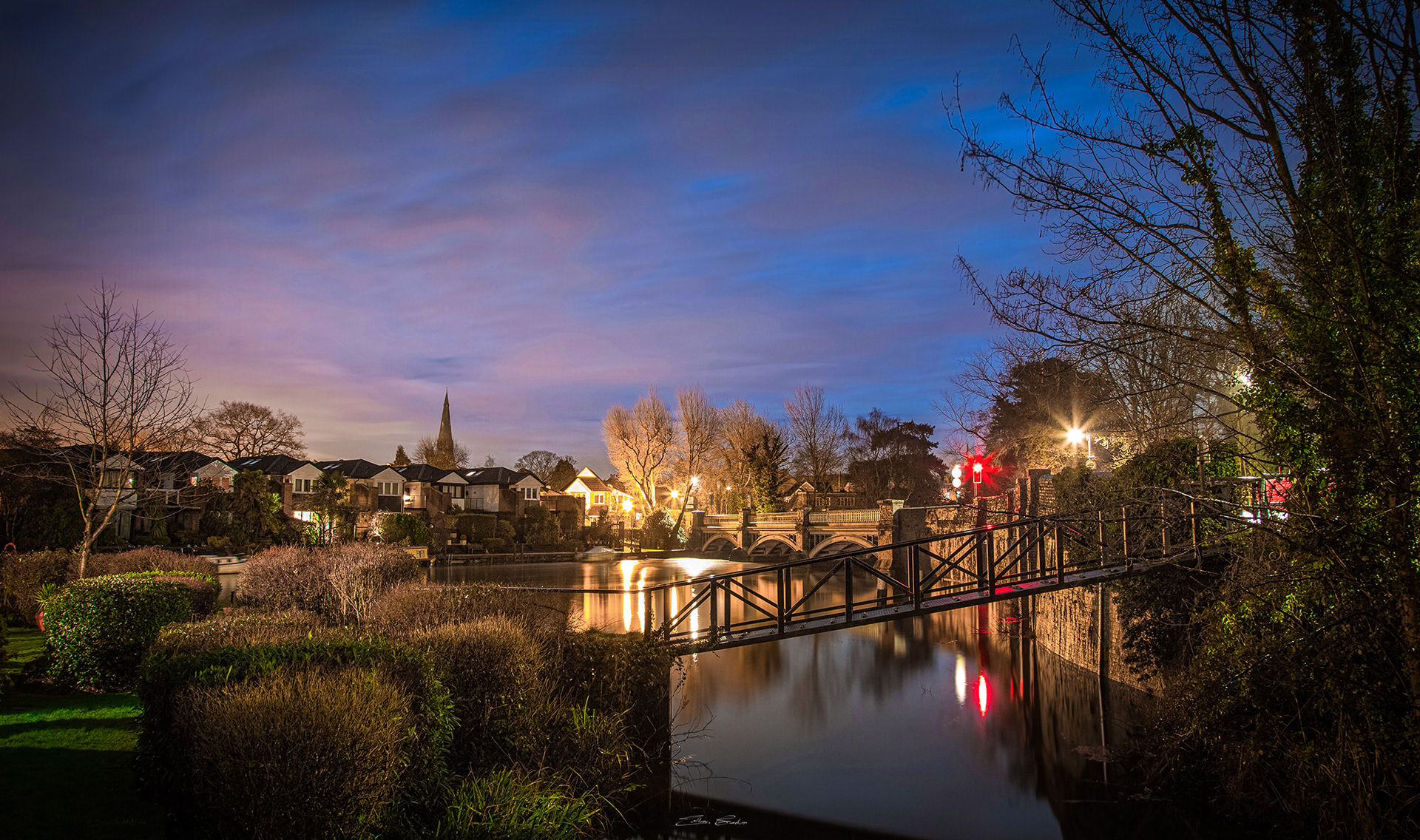 Weybridge area by night