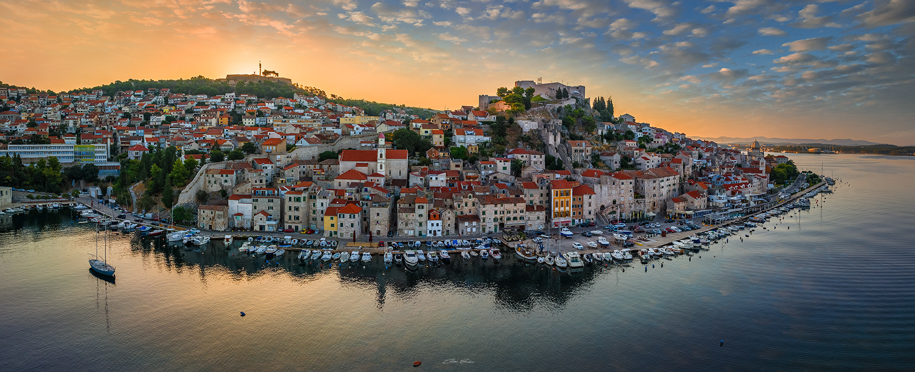 Aerial view of Šibenik - Croatia