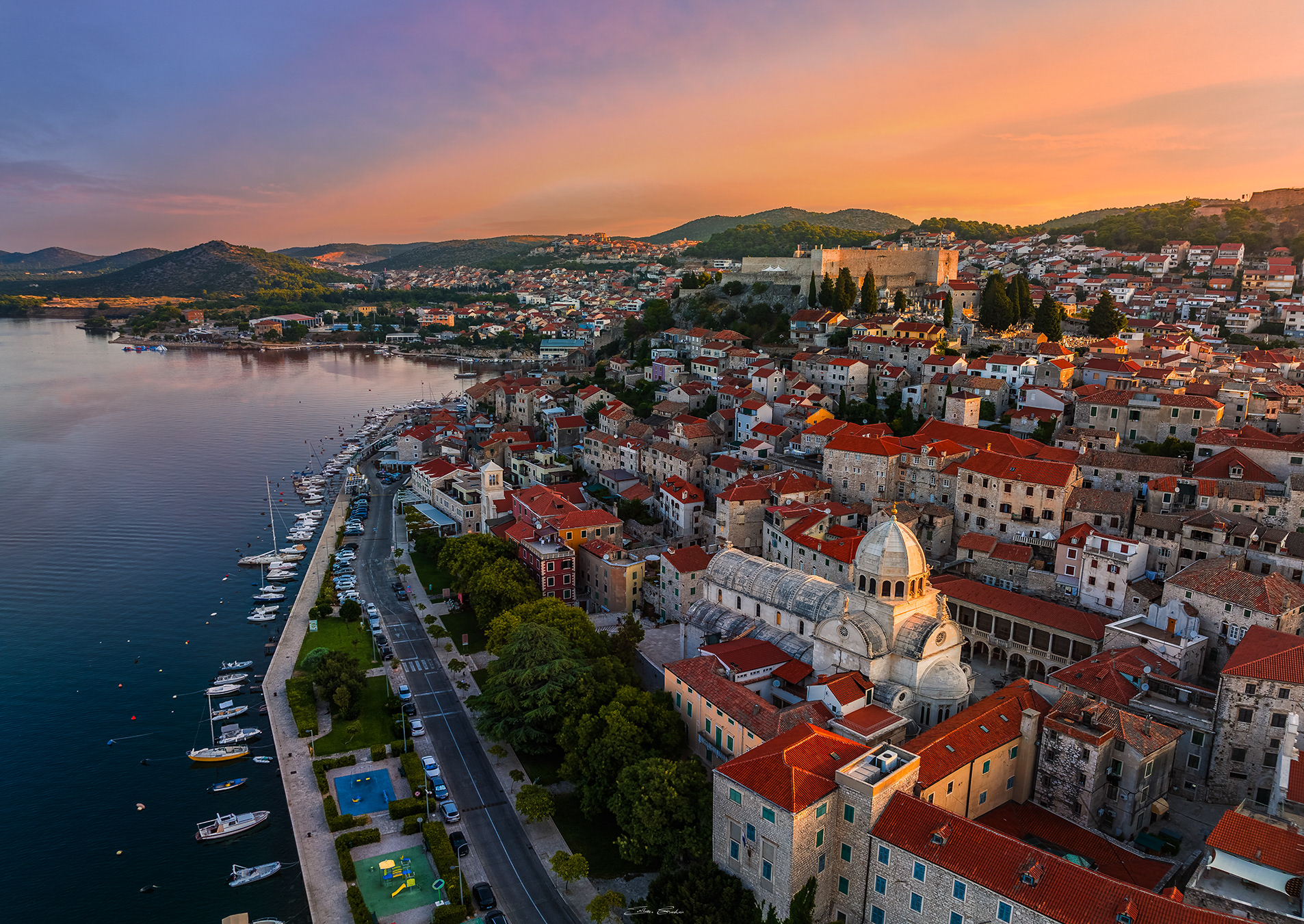 Aerial view of Šibenik - Croatia