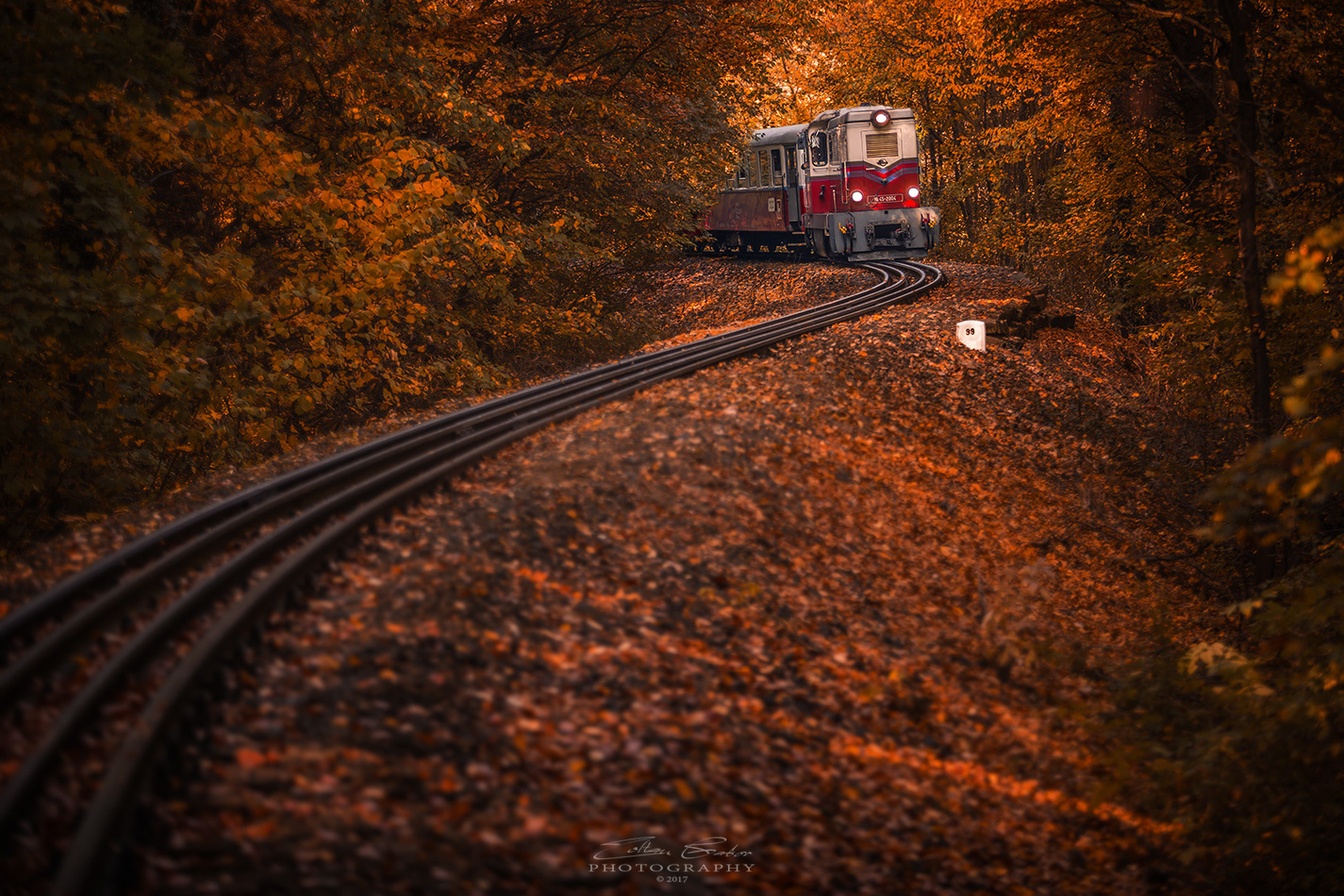 Children's Railroad in the Buda Hills of Budapest, Hungary