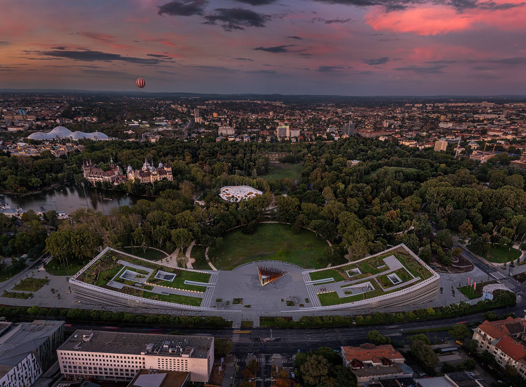 Museum of Ethnography from above - Budapest