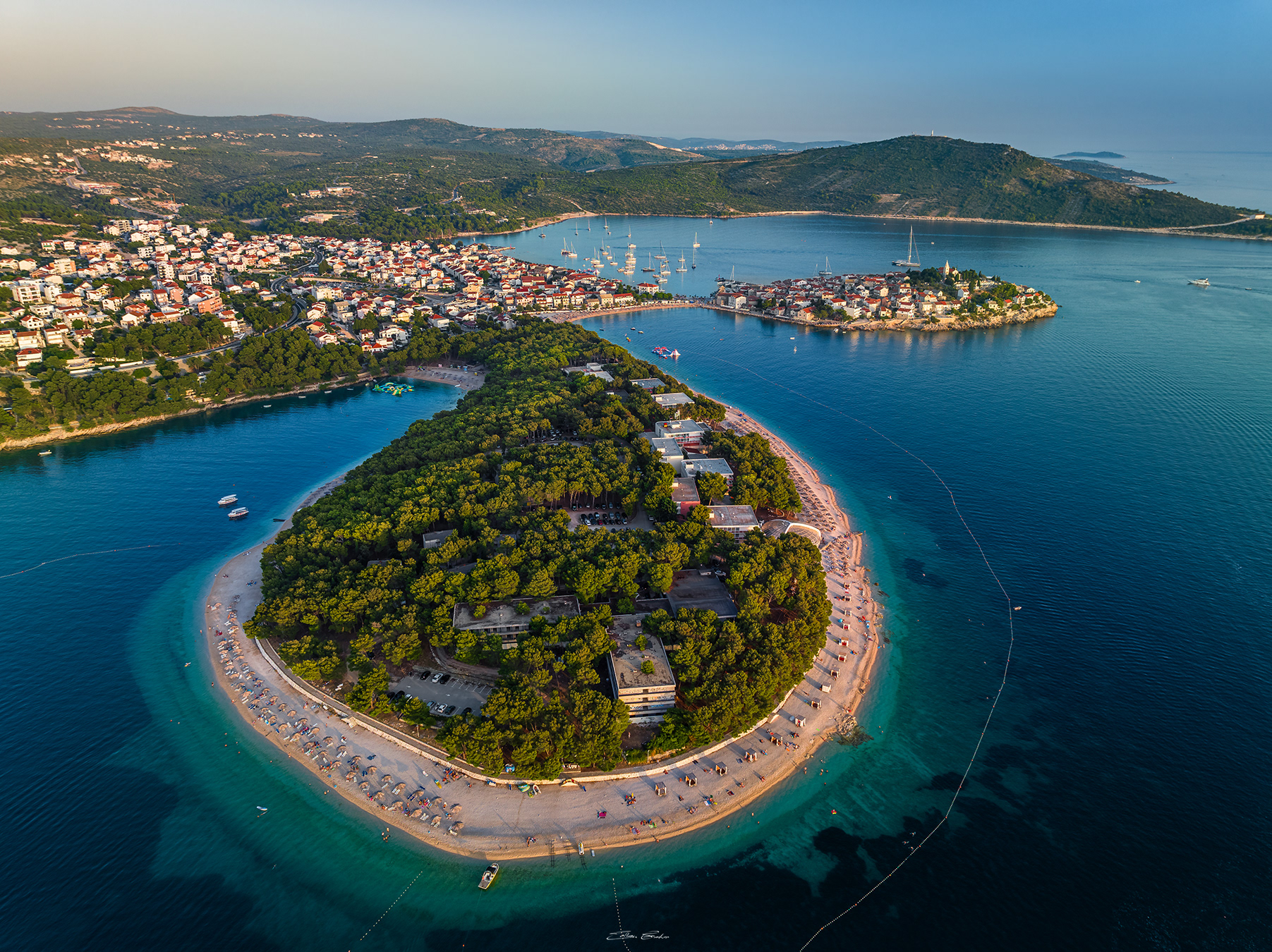 Aerial view of Primošten - Croatia
