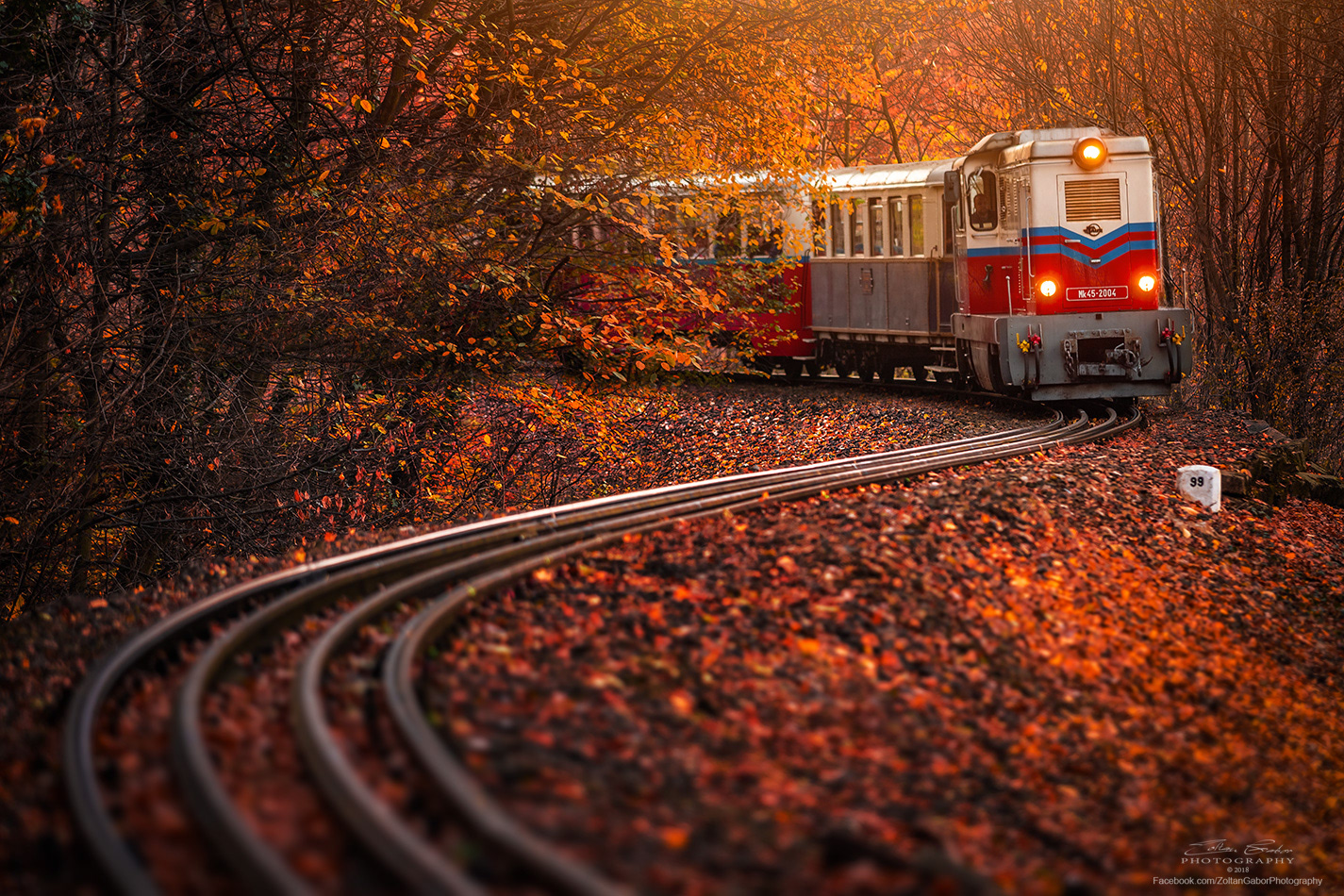 Children's Railroad in the Buda Hills of Budapest, Hungary