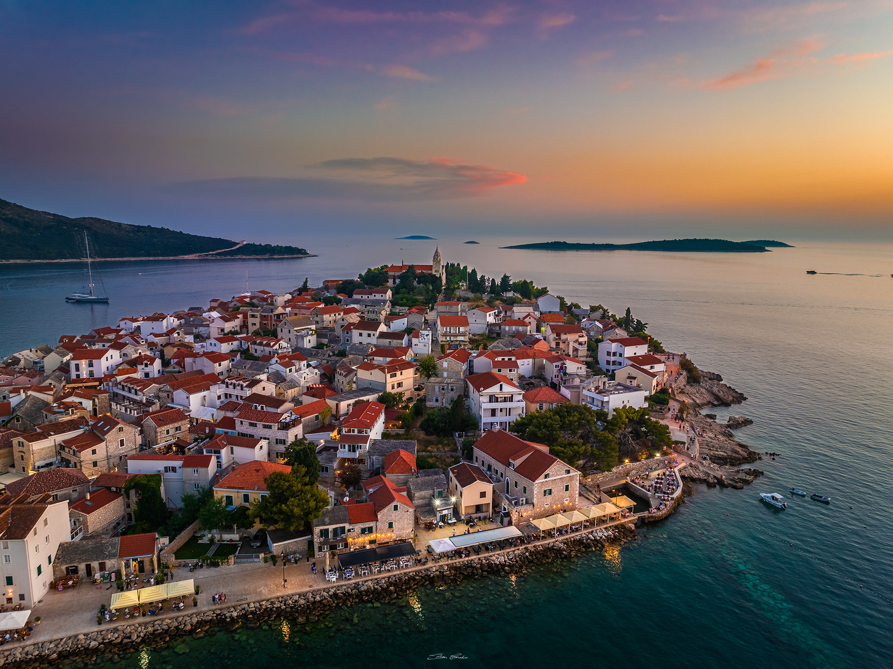 Aerial view of Primošten - Croatia