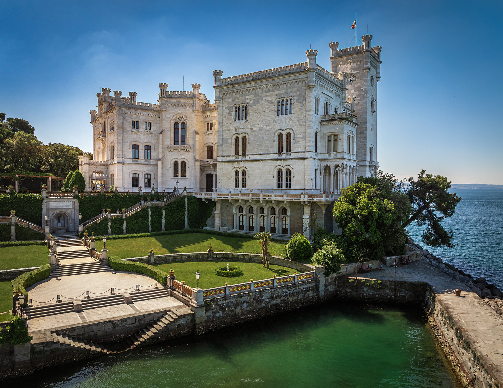 Miramare Castle from above - Trieste, Italy