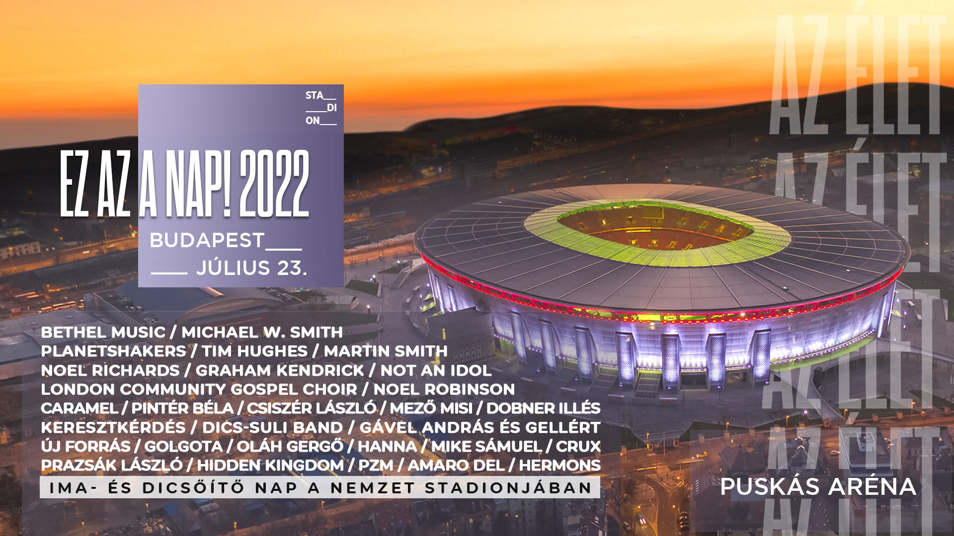 Ezazanap.hu Billboard with my aerial photo of Puskas Arena 