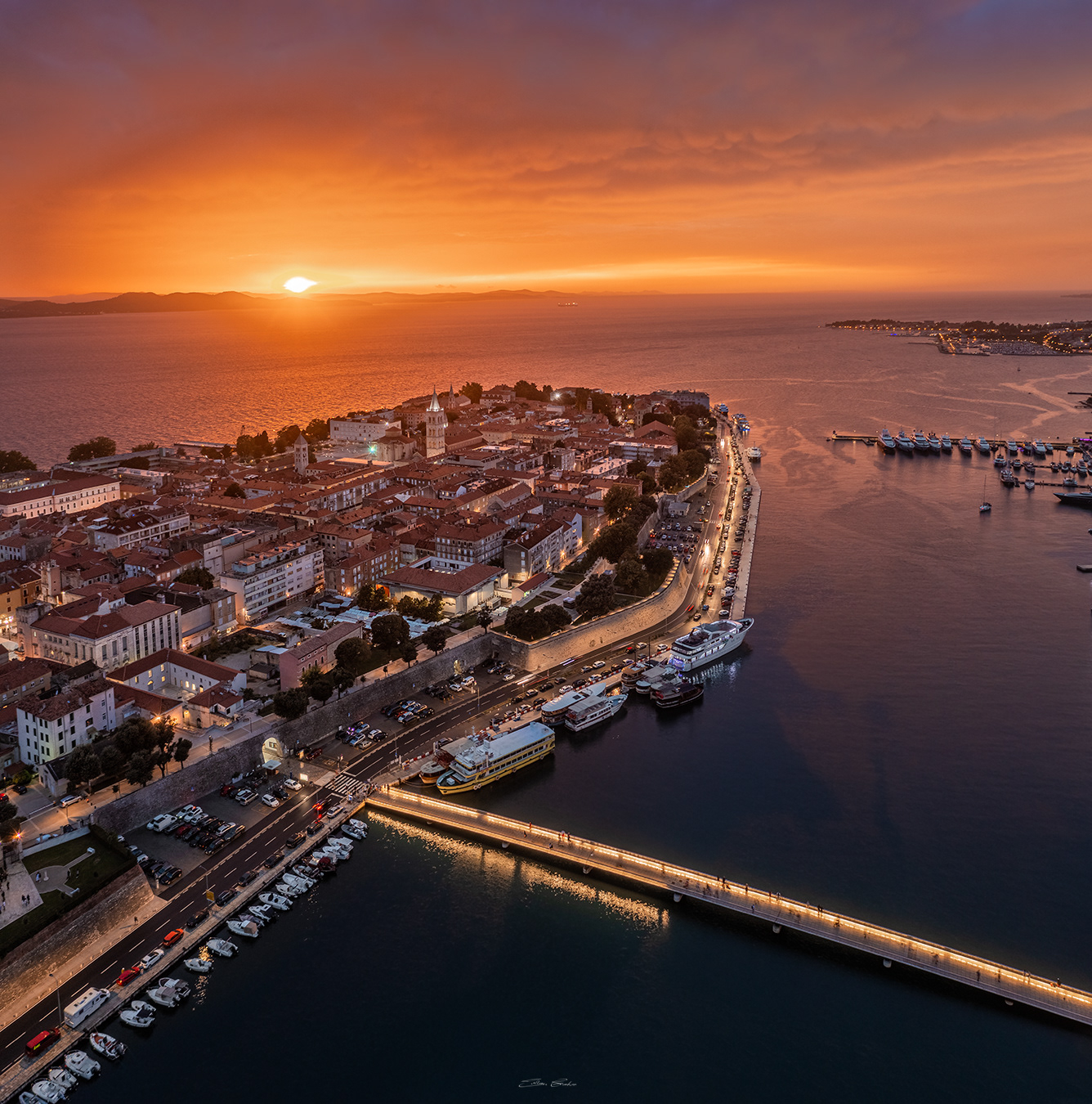Zadar with a golden sunset - Croatia