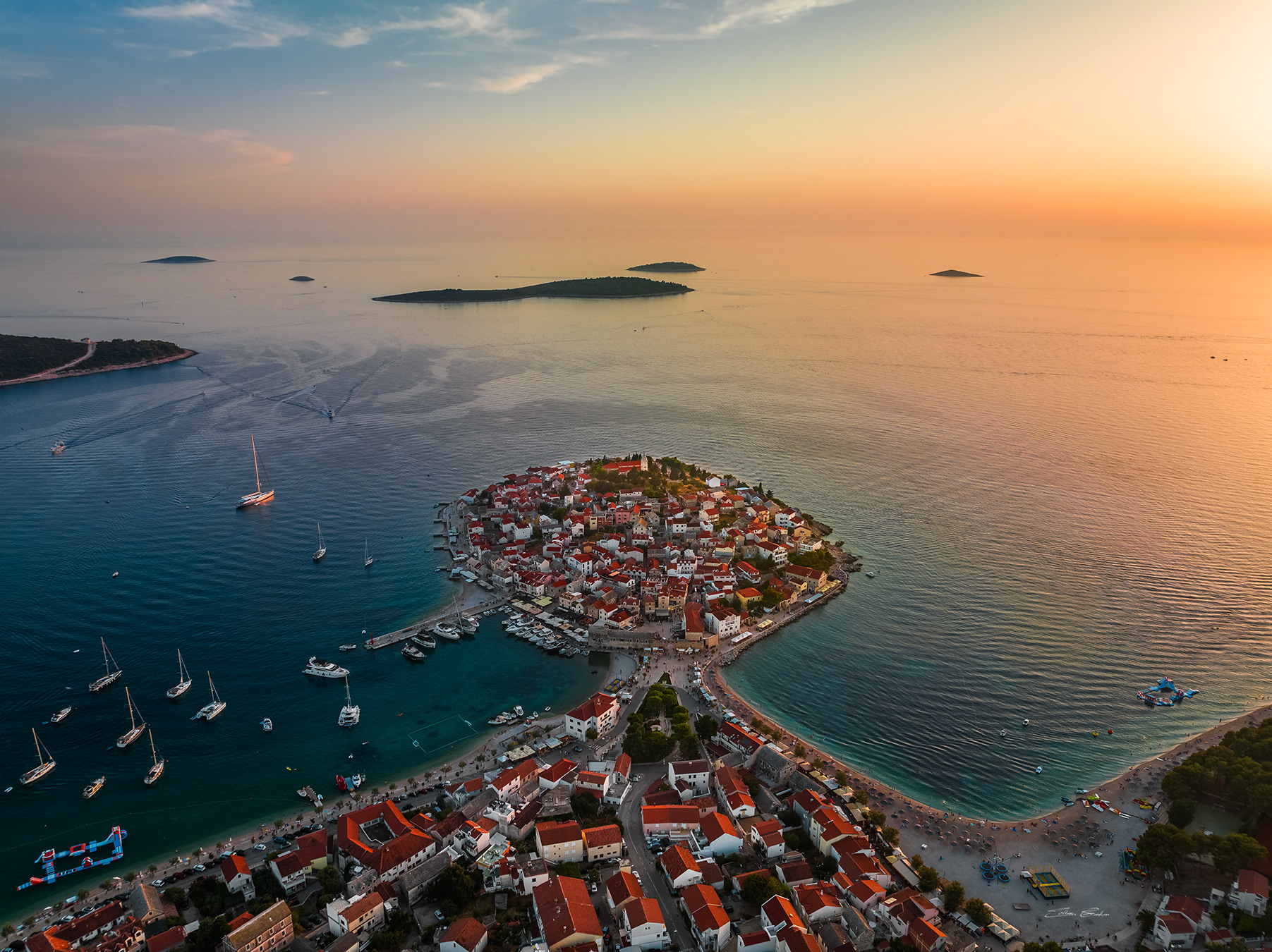 Aerial view of Primošten - Croatia