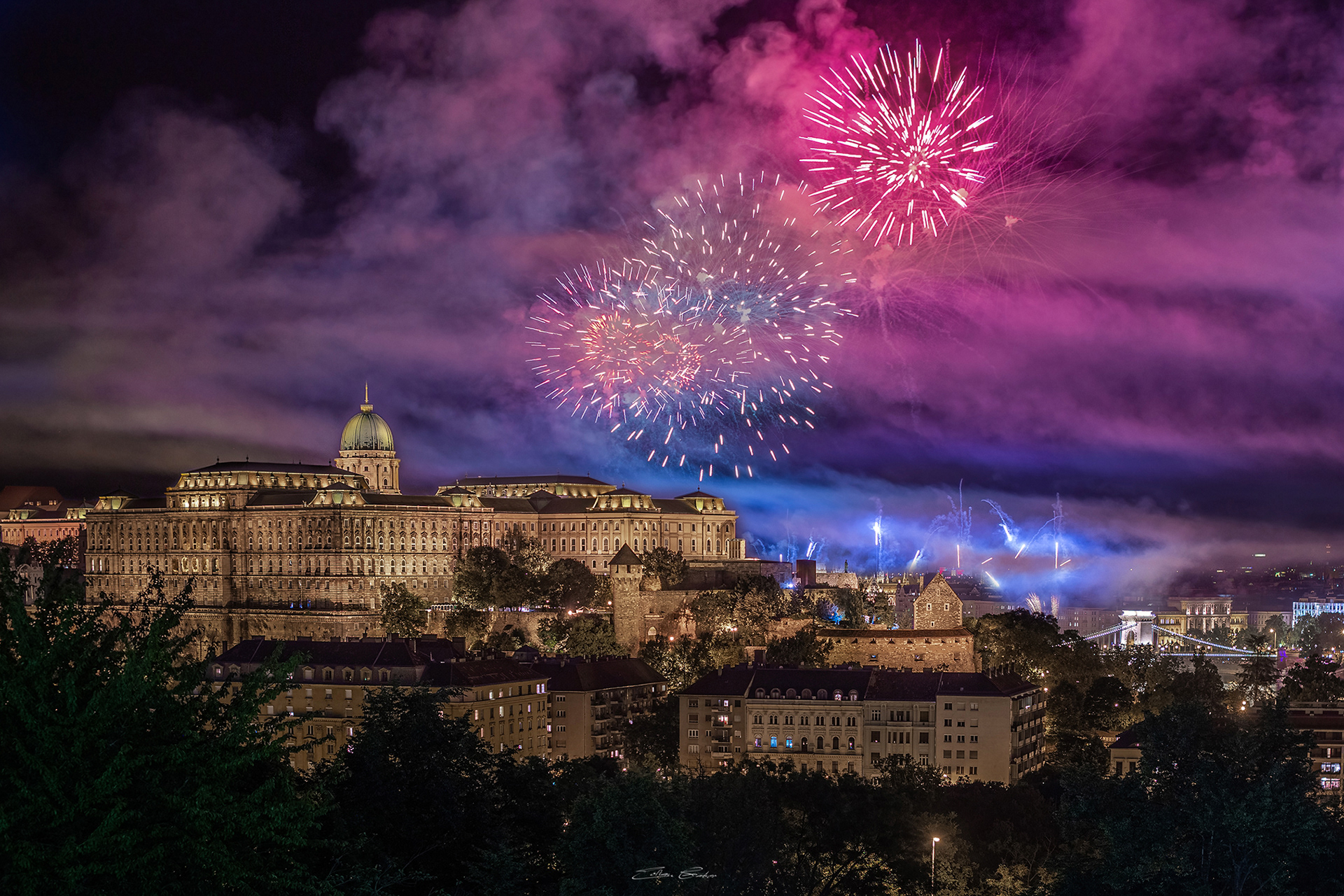 Buda Castle and State Foundation Day fireworks