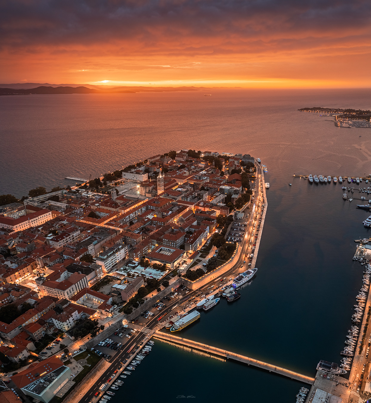 Zadar with a golden sunset - Croatia