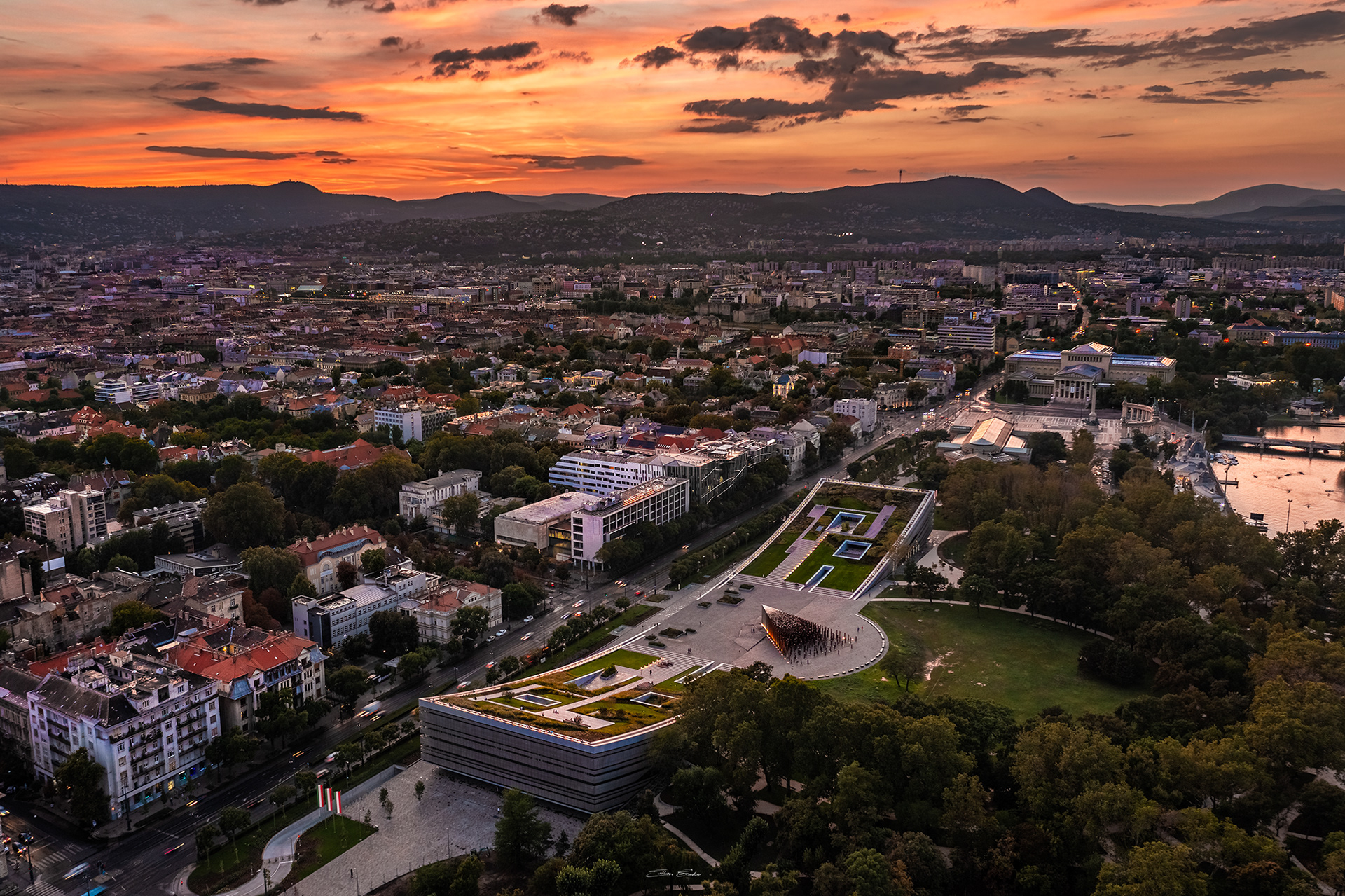 Museum of Ethnography from above - Budapest