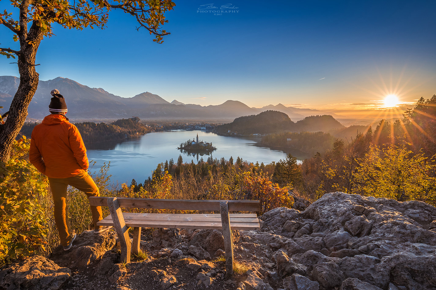 Autumn Sunrise at Lake Bled