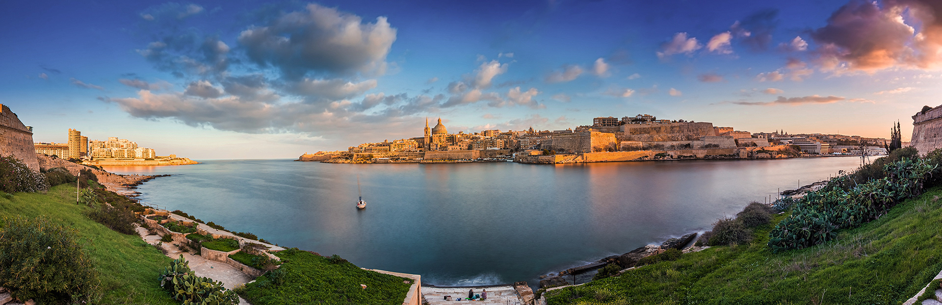 Panoramic view of Valletta