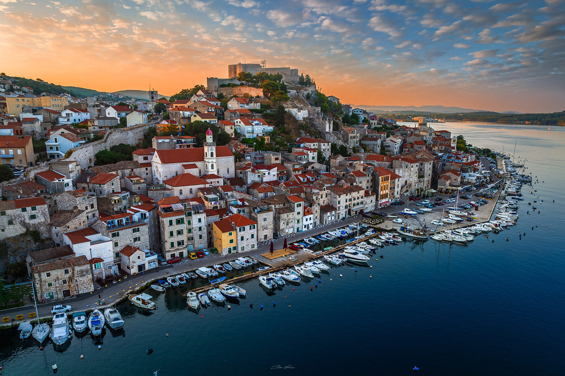 Aerial view of Šibenik - Croatia
