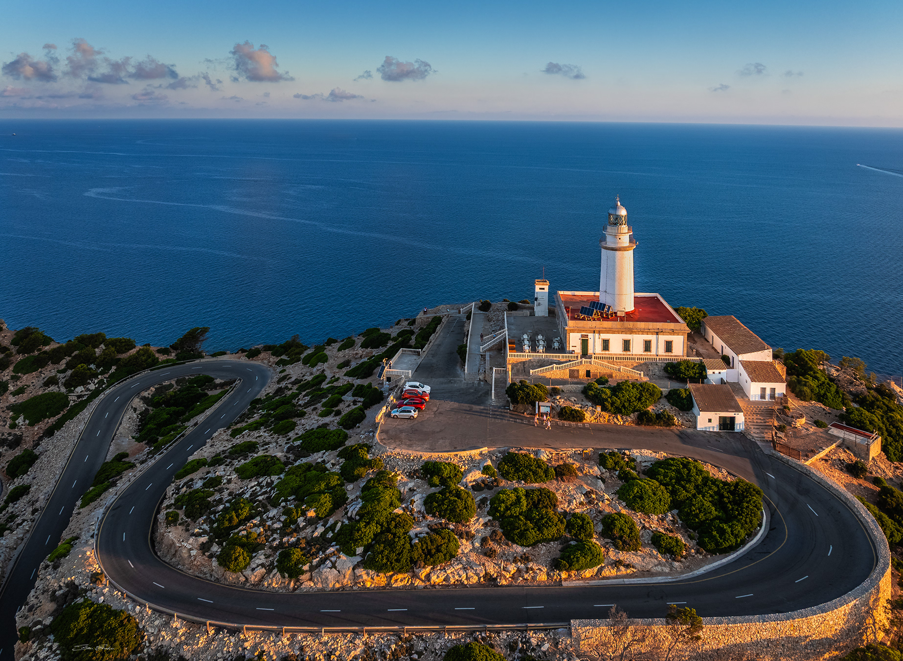 Aerial view of Cap de Formentor lighthouse