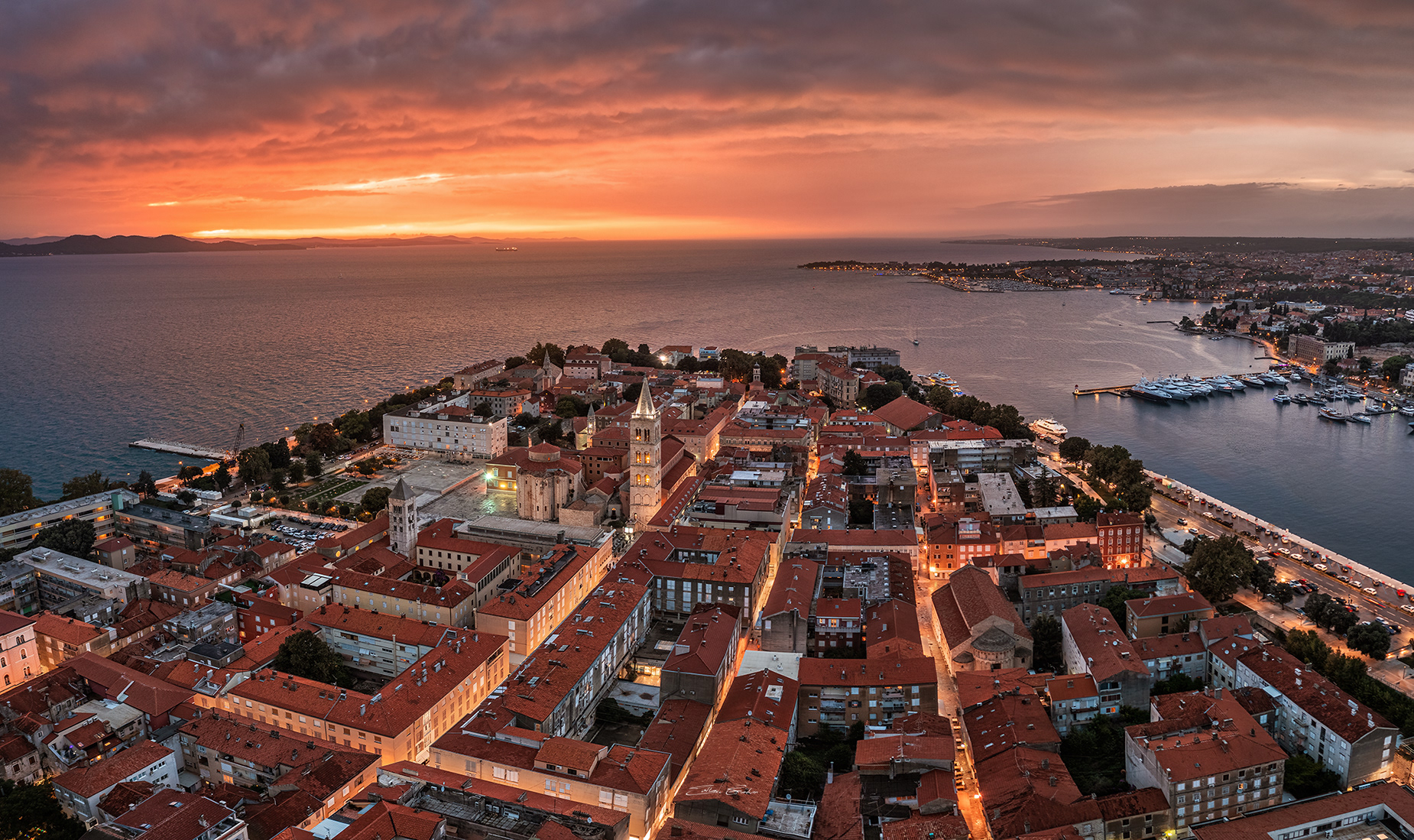 Zadar with a golden sunset - Croatia