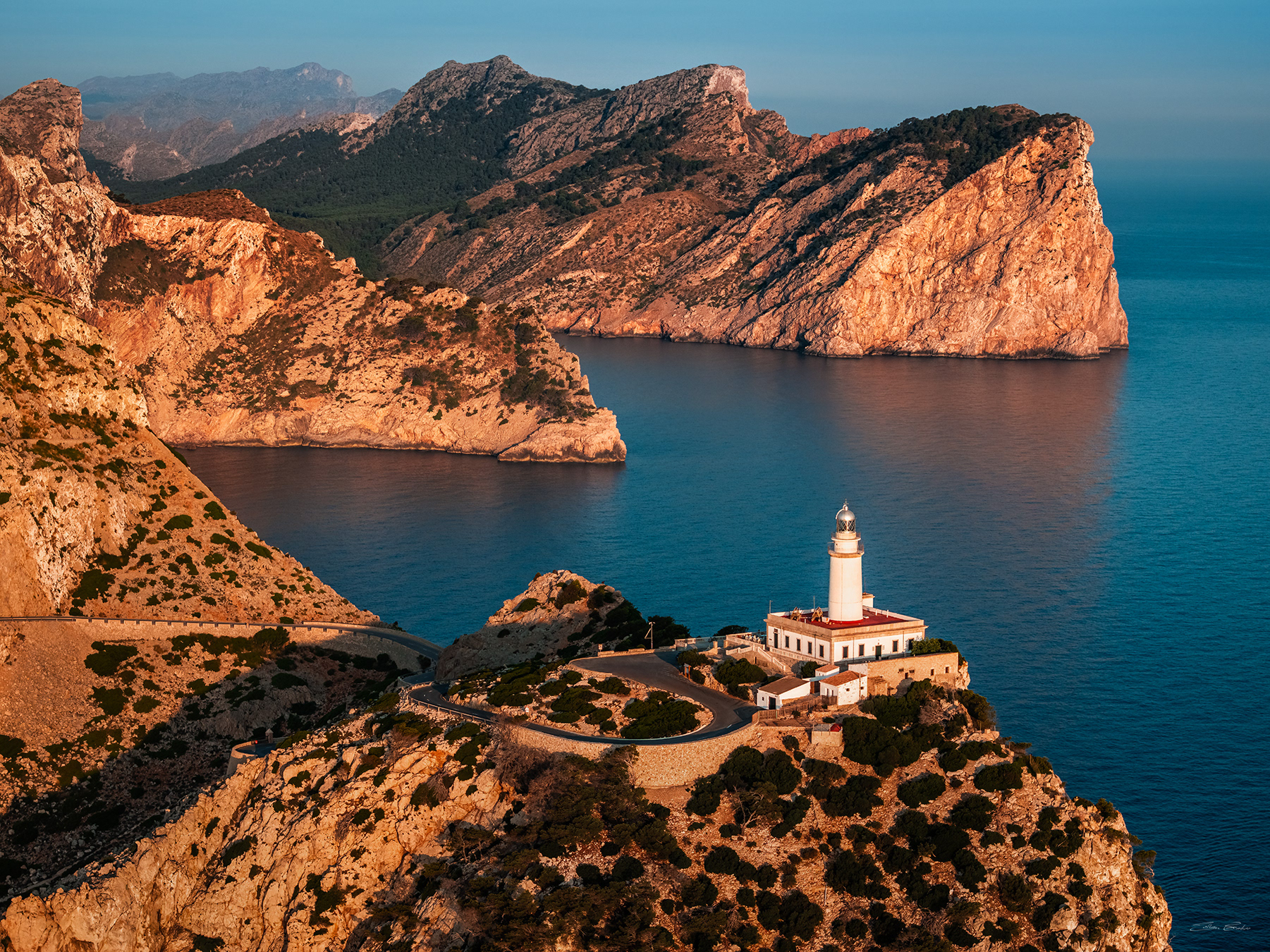 Aerial view of Cap de Formentor lighthouse