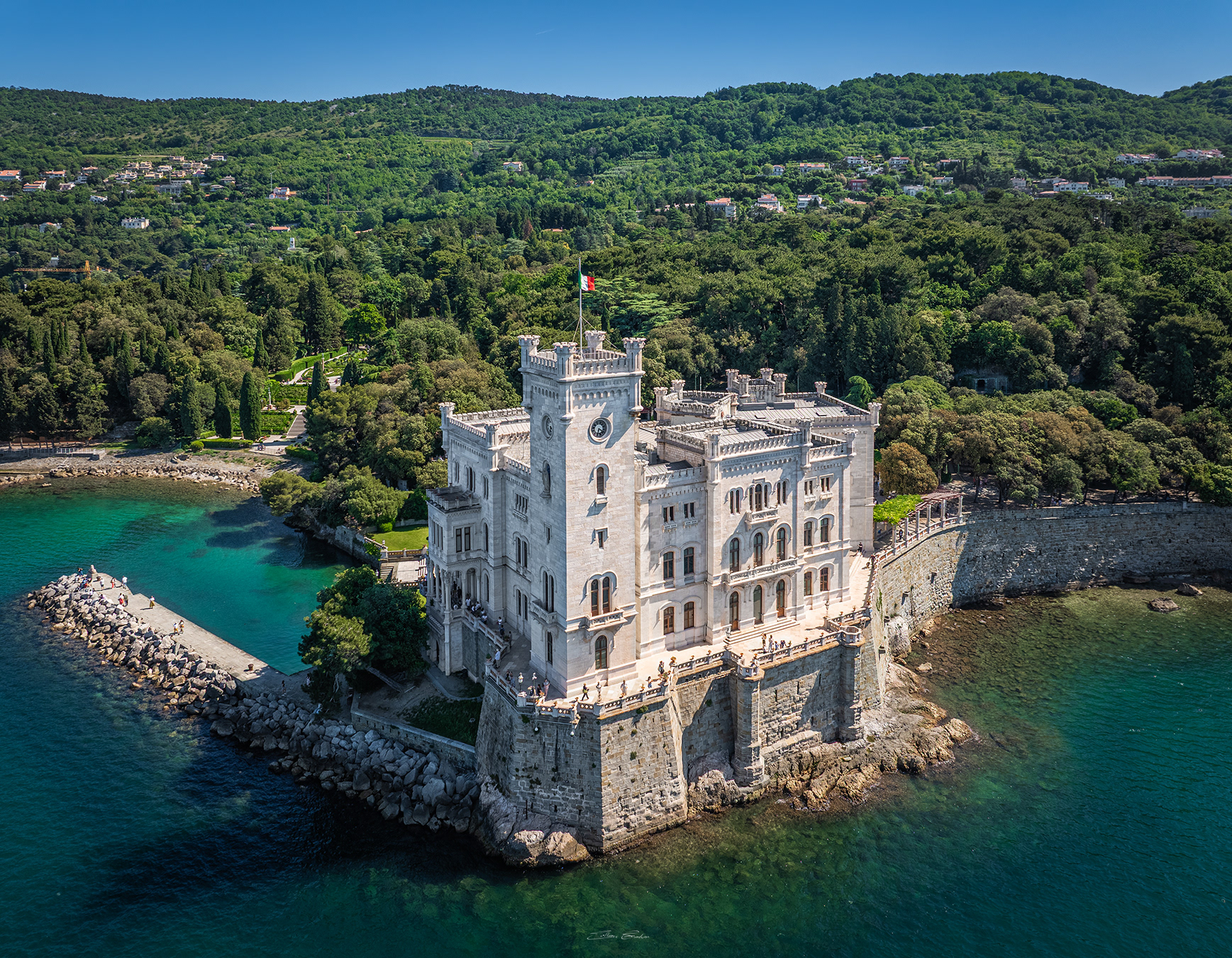 Miramare Castle from above - Trieste, Italy