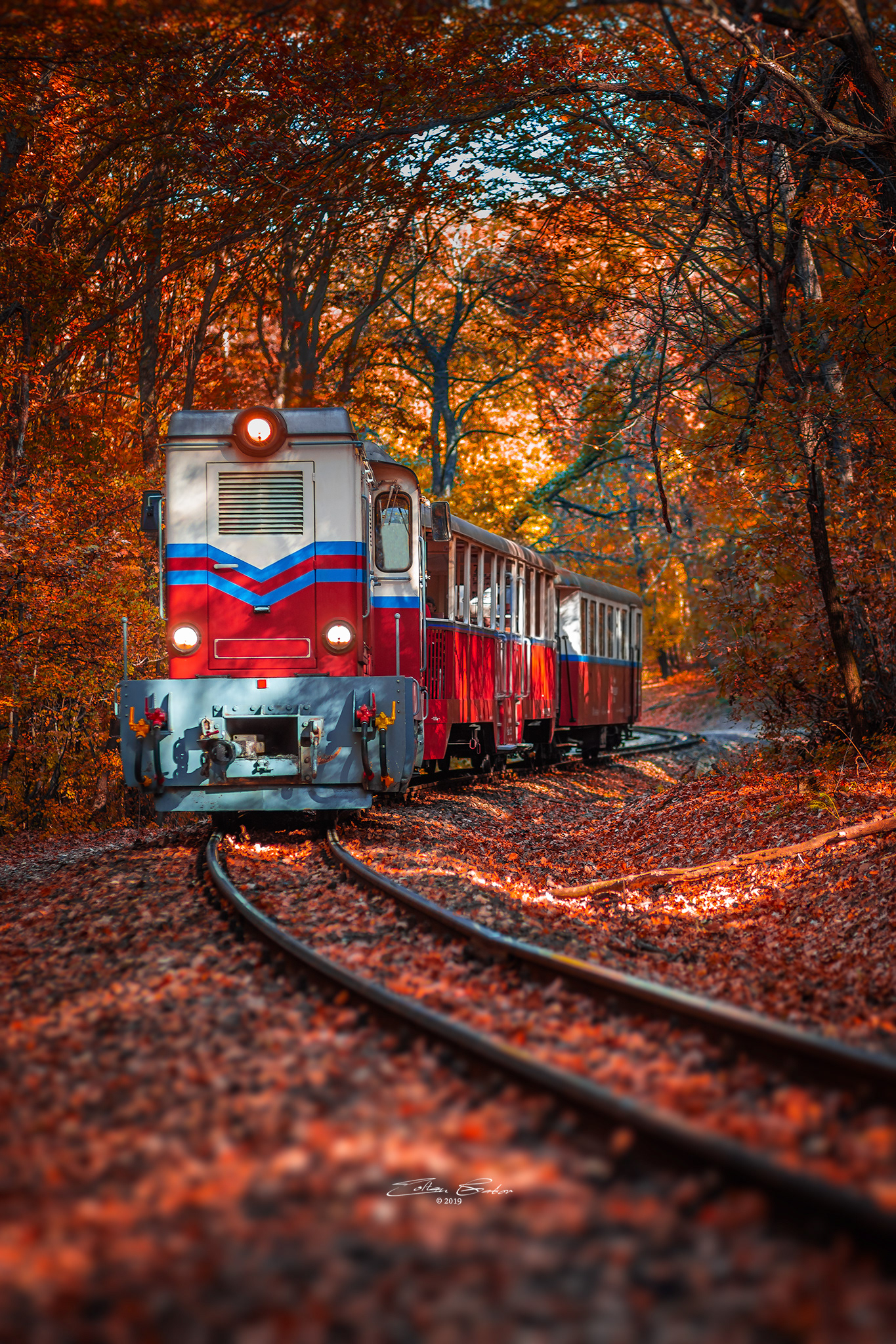 Children's Railroad in the Buda Hills of Budapest, Hungary