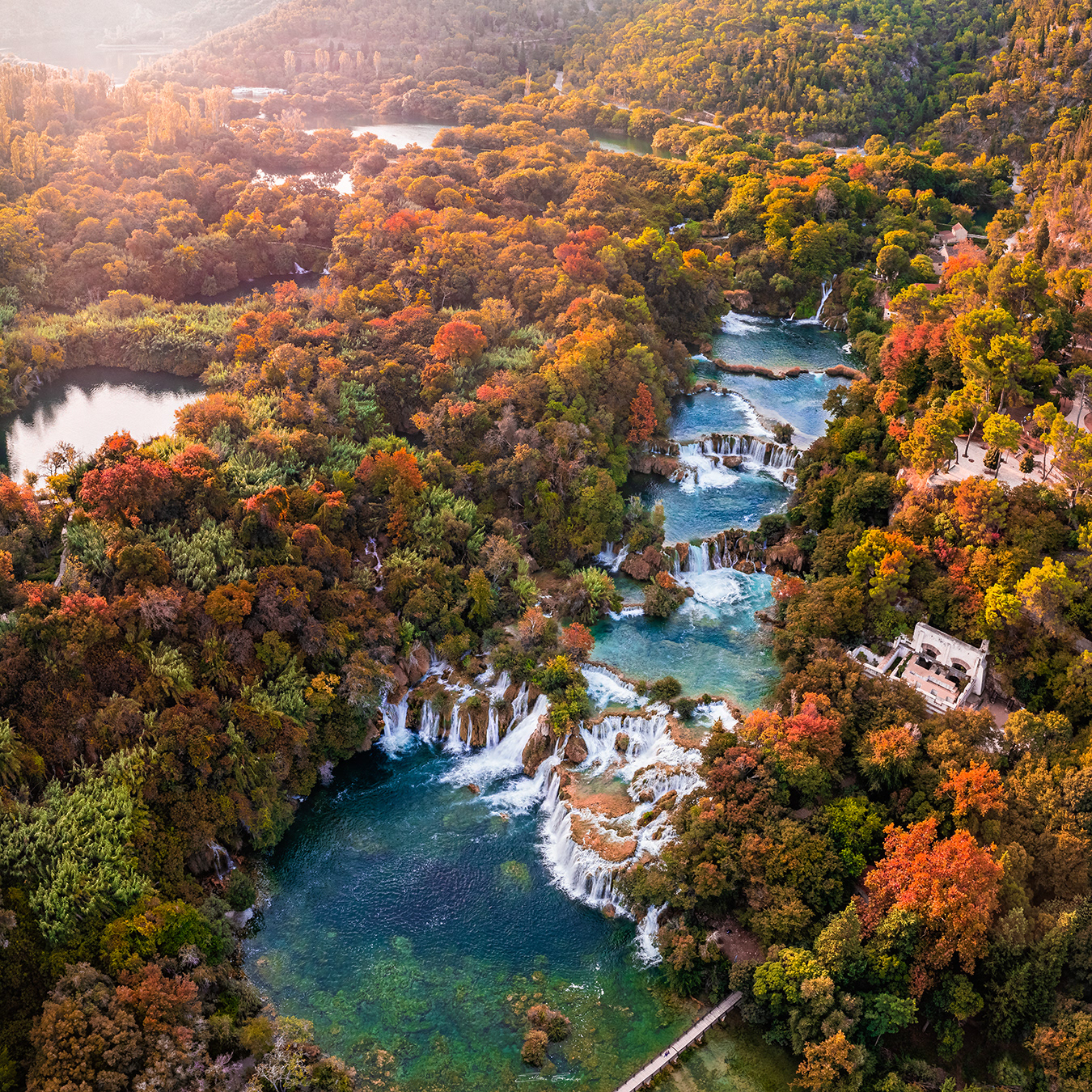 Krka Waterfalls at autumn