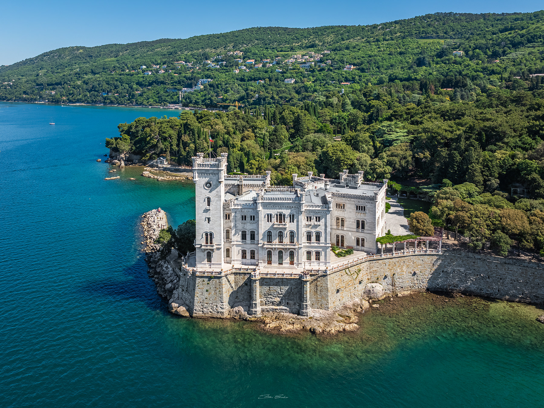 Miramare Castle from above - Trieste, Italy