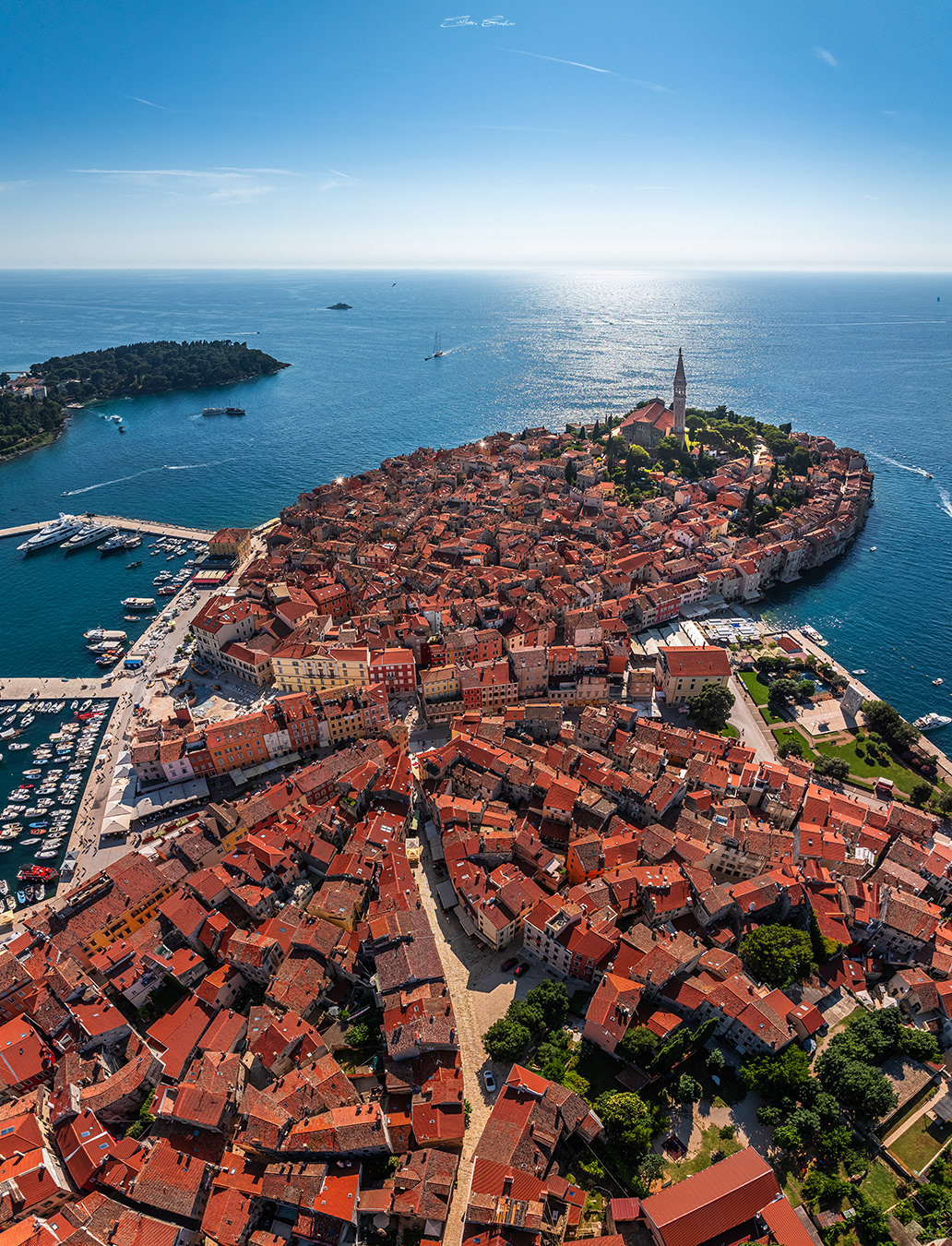 Aerial view of Rovinj, Croatia