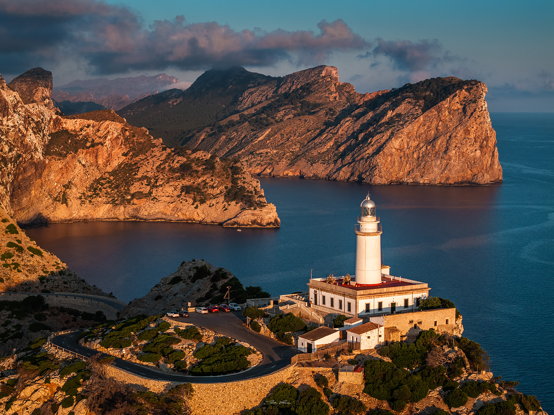 Aerial view of Cap de Formentor lighthouse