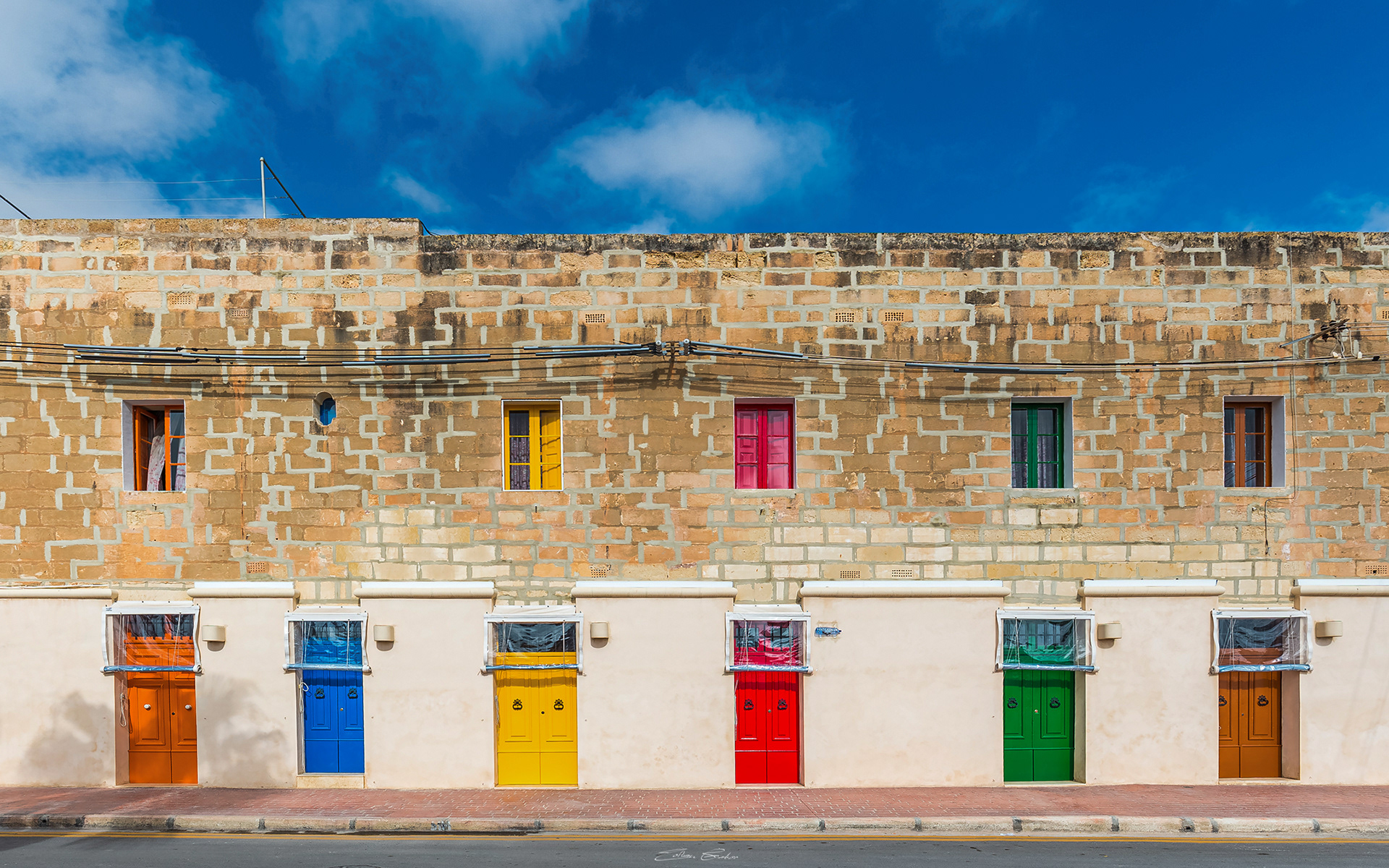 Famous Maltese colourful doors and windows of Marsaxlokk