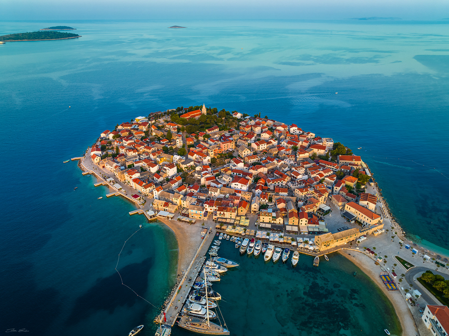 Aerial view of Primošten - Croatia