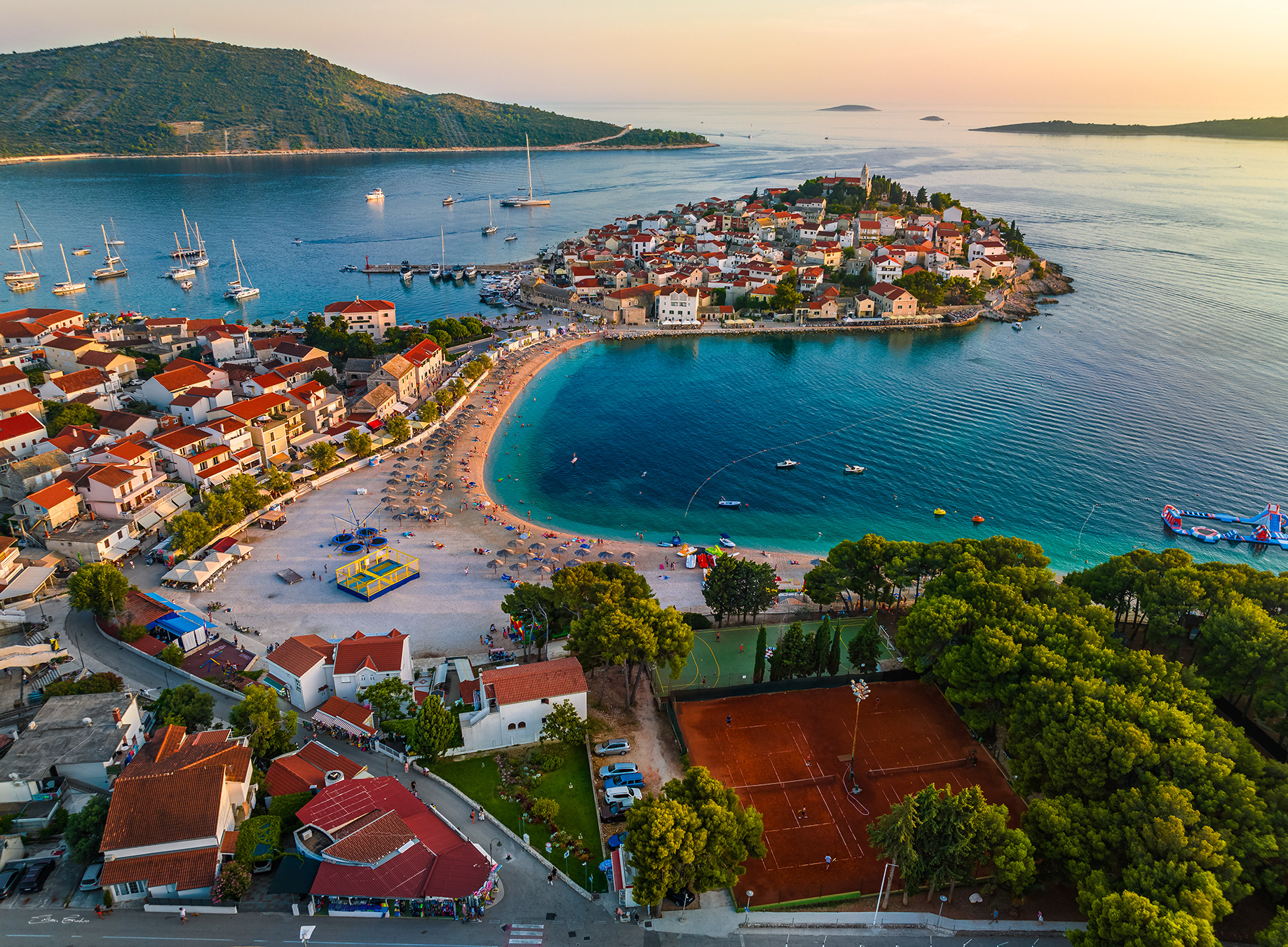 Aerial view of Primošten - Croatia
