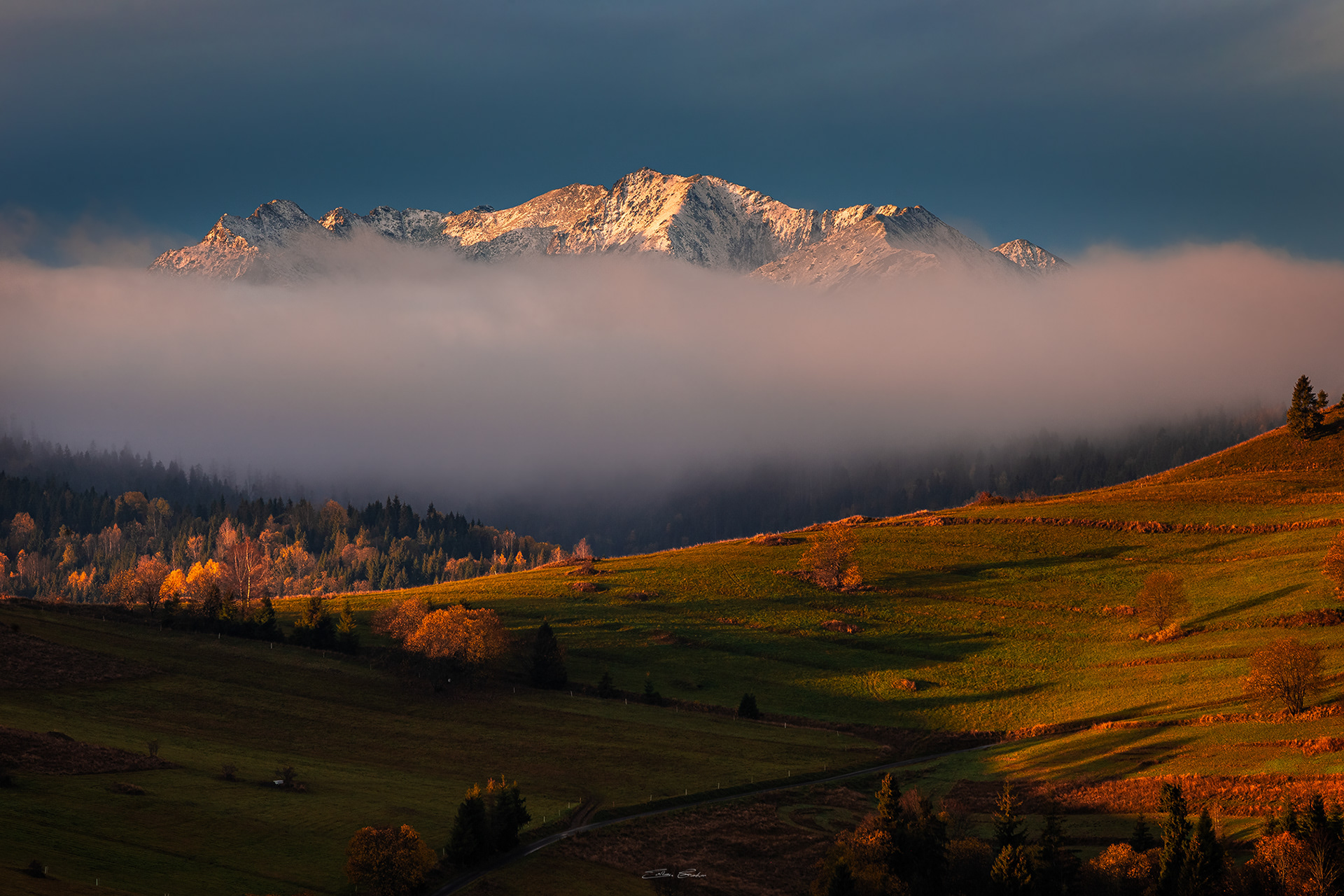 Aerial view of the High Tatras mountains