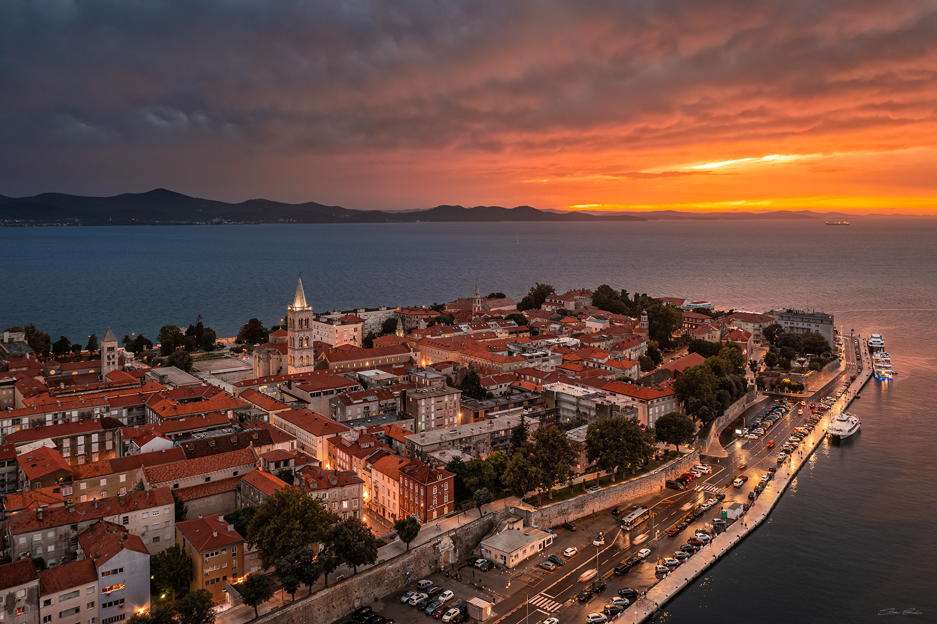 Zadar with a golden sunset - Croatia