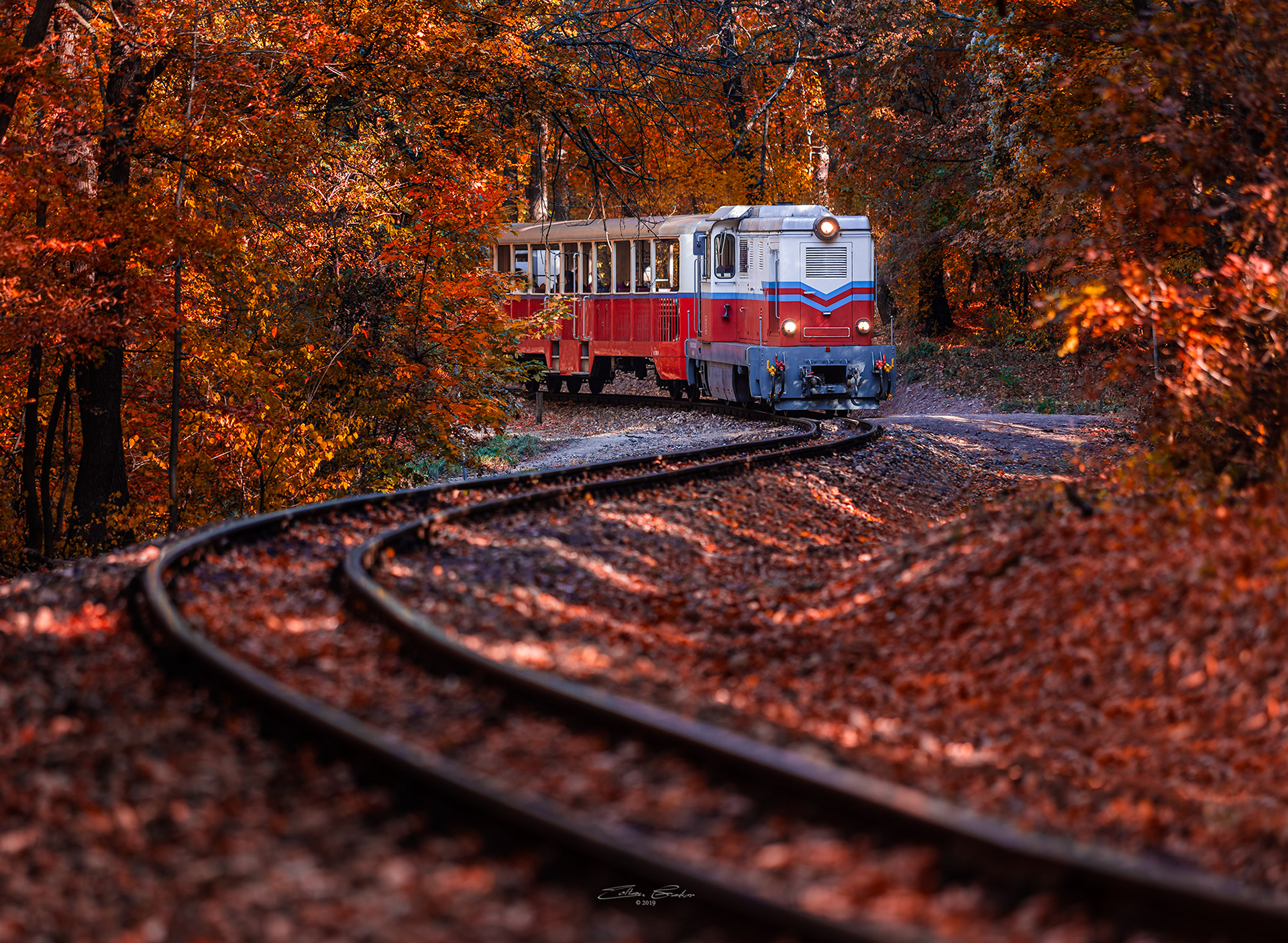 Children's Railroad in the Buda Hills of Budapest, Hungary