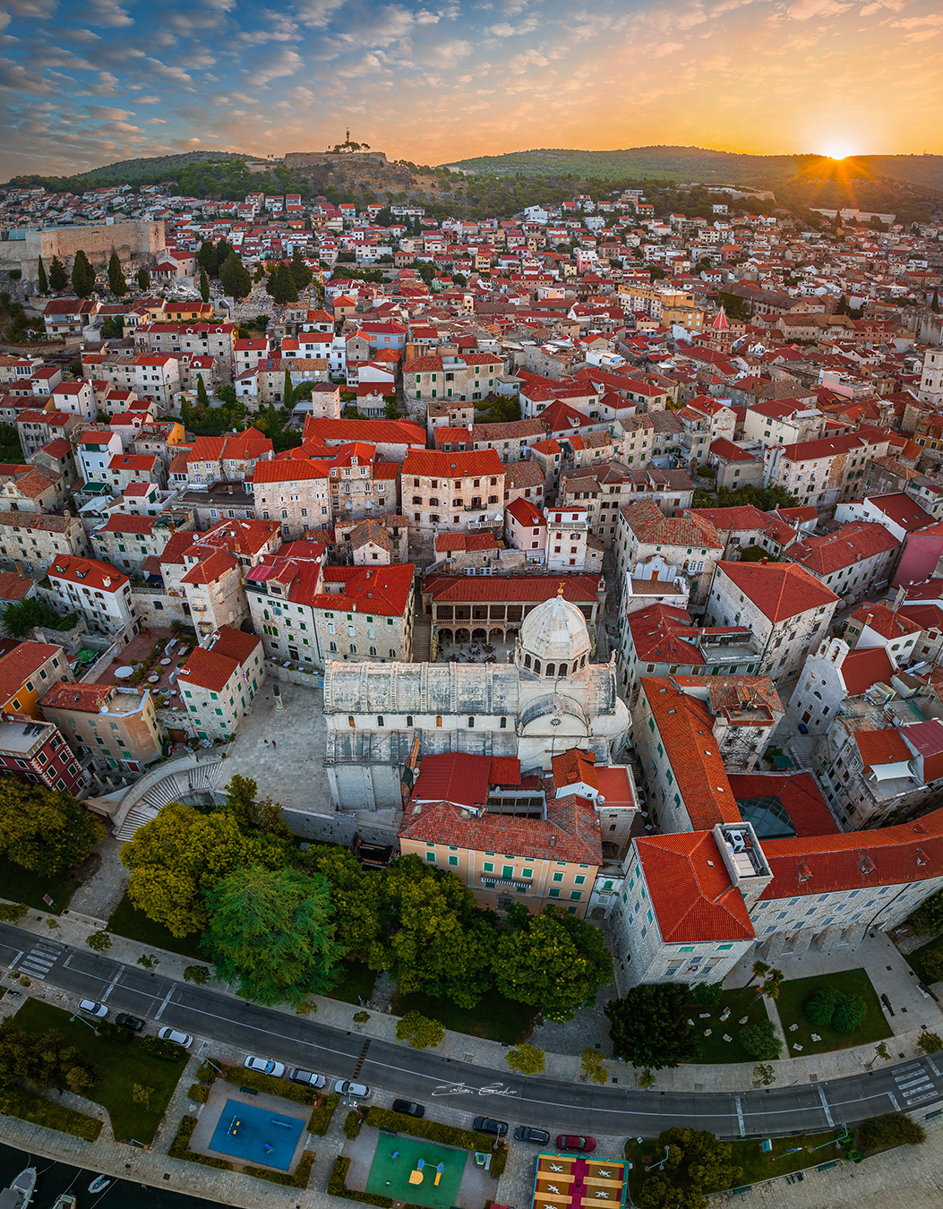 Aerial view of Šibenik - Croatia