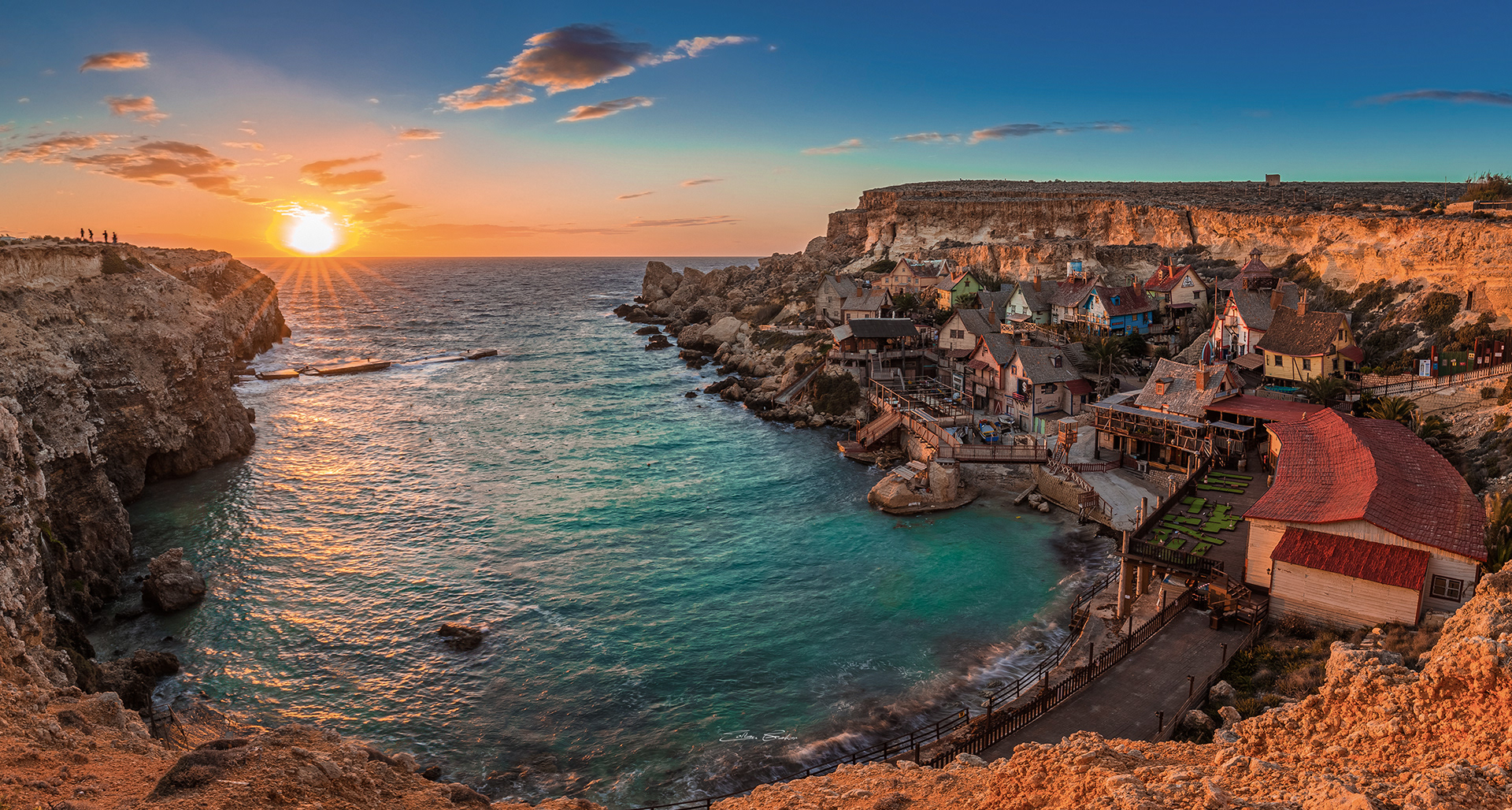 Popeye Village at sunset