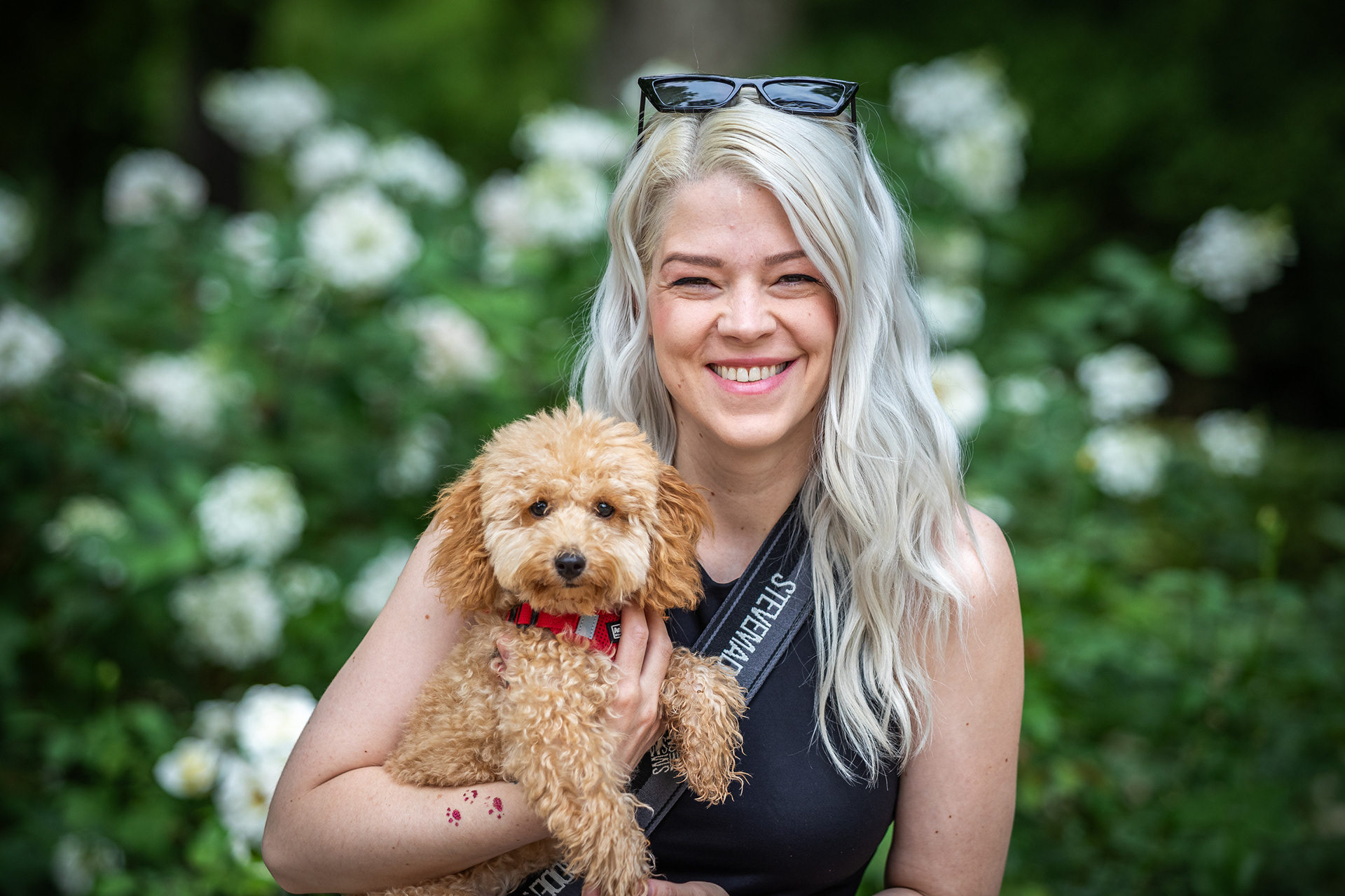 Enikő Muri with her dog - 2025