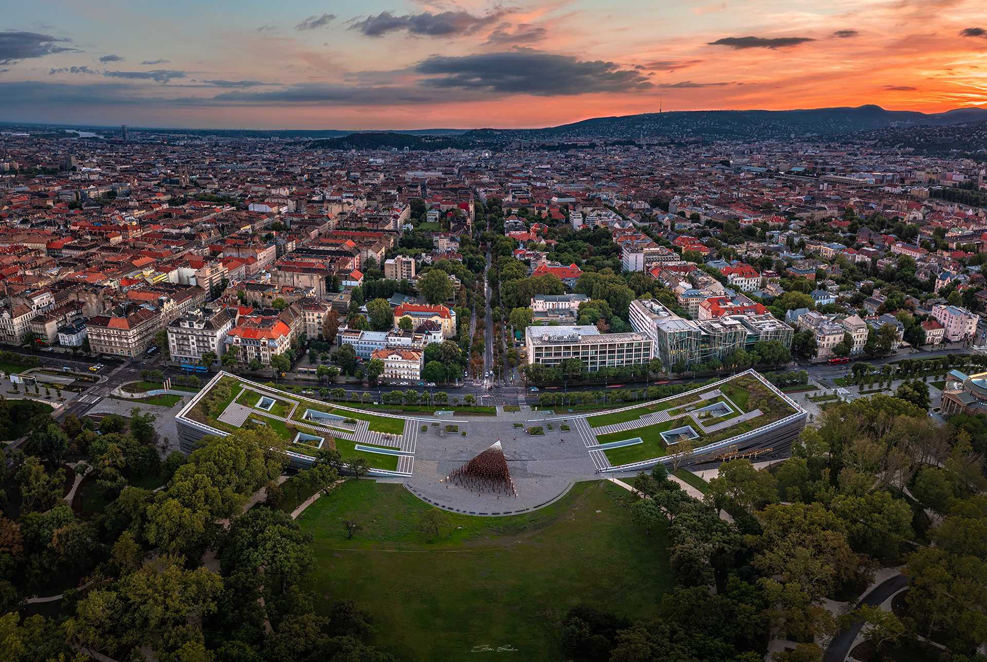 Museum of Ethnography from above - Budapest