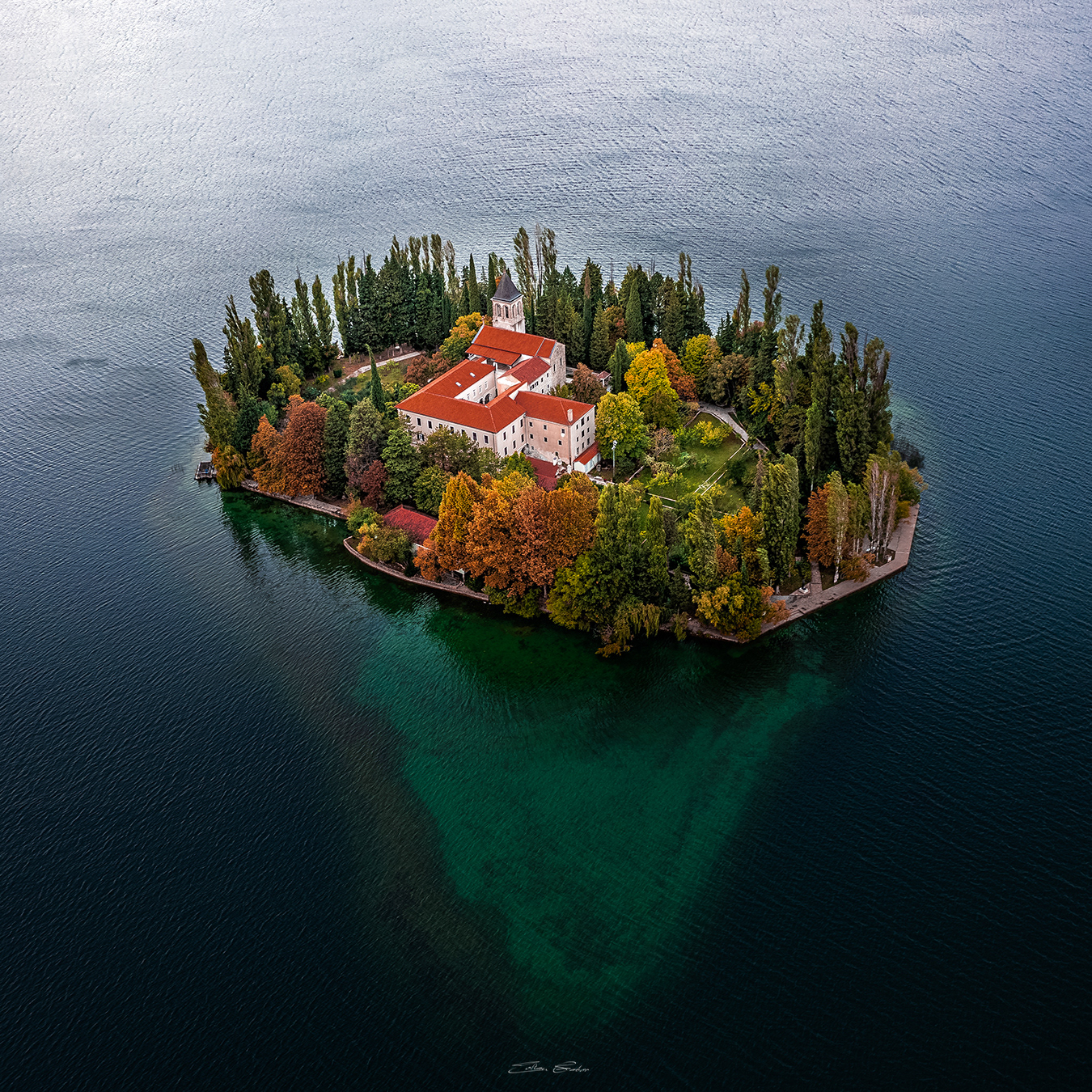 Island of Visovac with the Roman Catholic Visovac Monastery