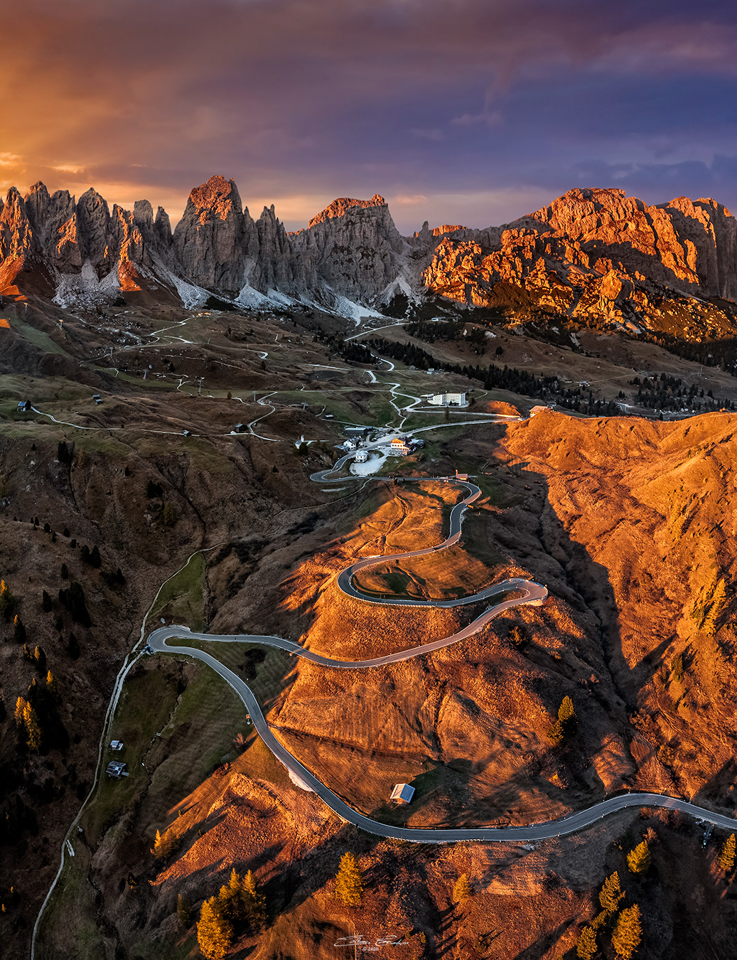 Gardena Pass sunset