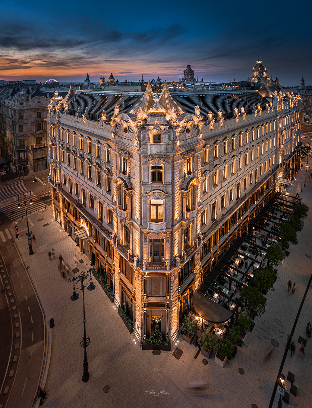 Luxury Hotel Matild Palace from above - Budapest