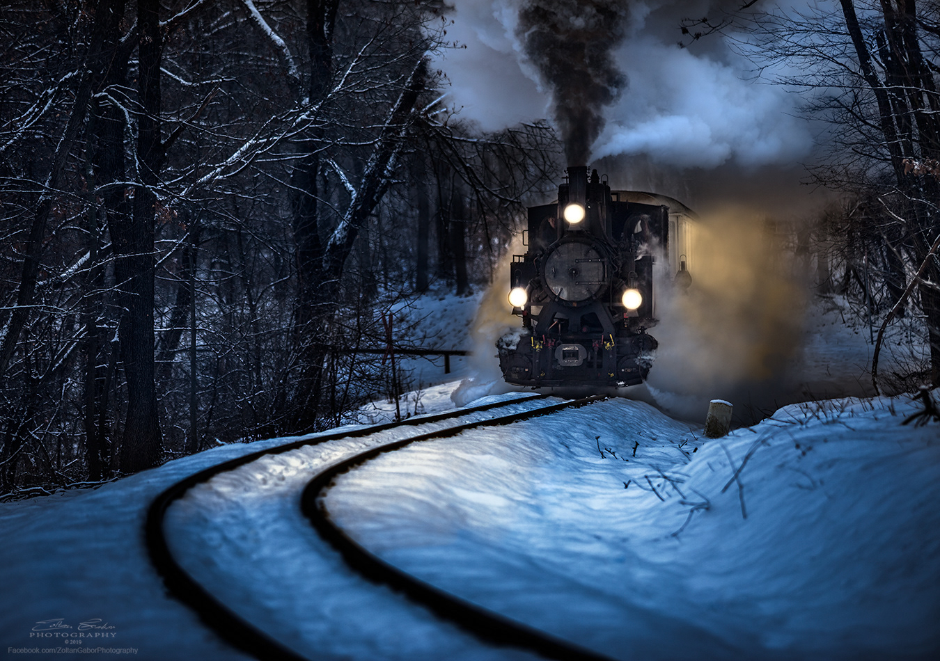 Nostalgic Locomotive in the Buda Hills of Budapest, Hungary