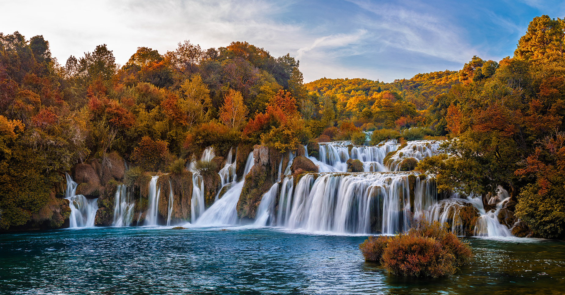 Krka Waterfalls at autumn