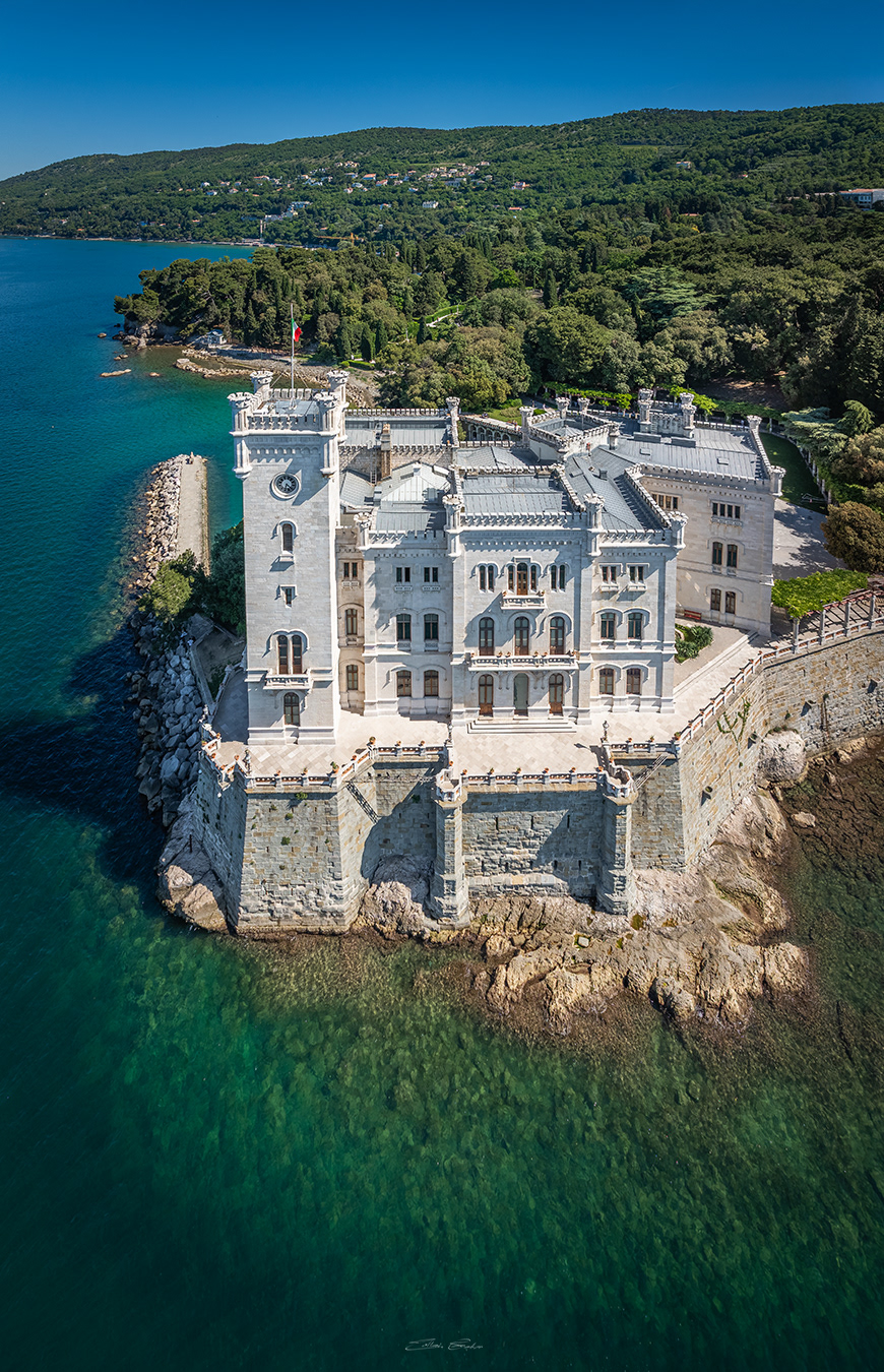 Miramare Castle from above - Trieste, Italy
