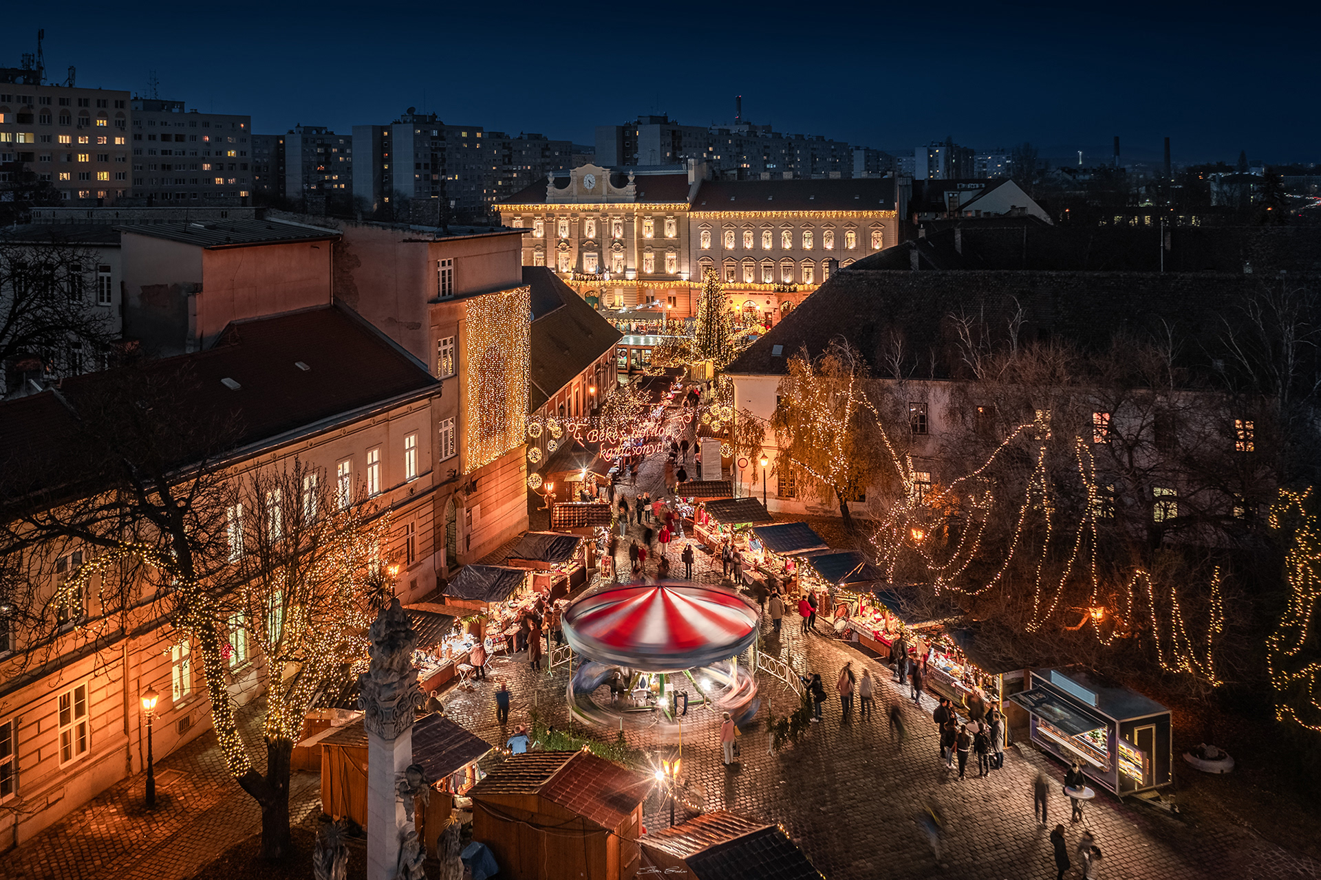 Christmas fair at Szentlélek square - Budapest, Hungary