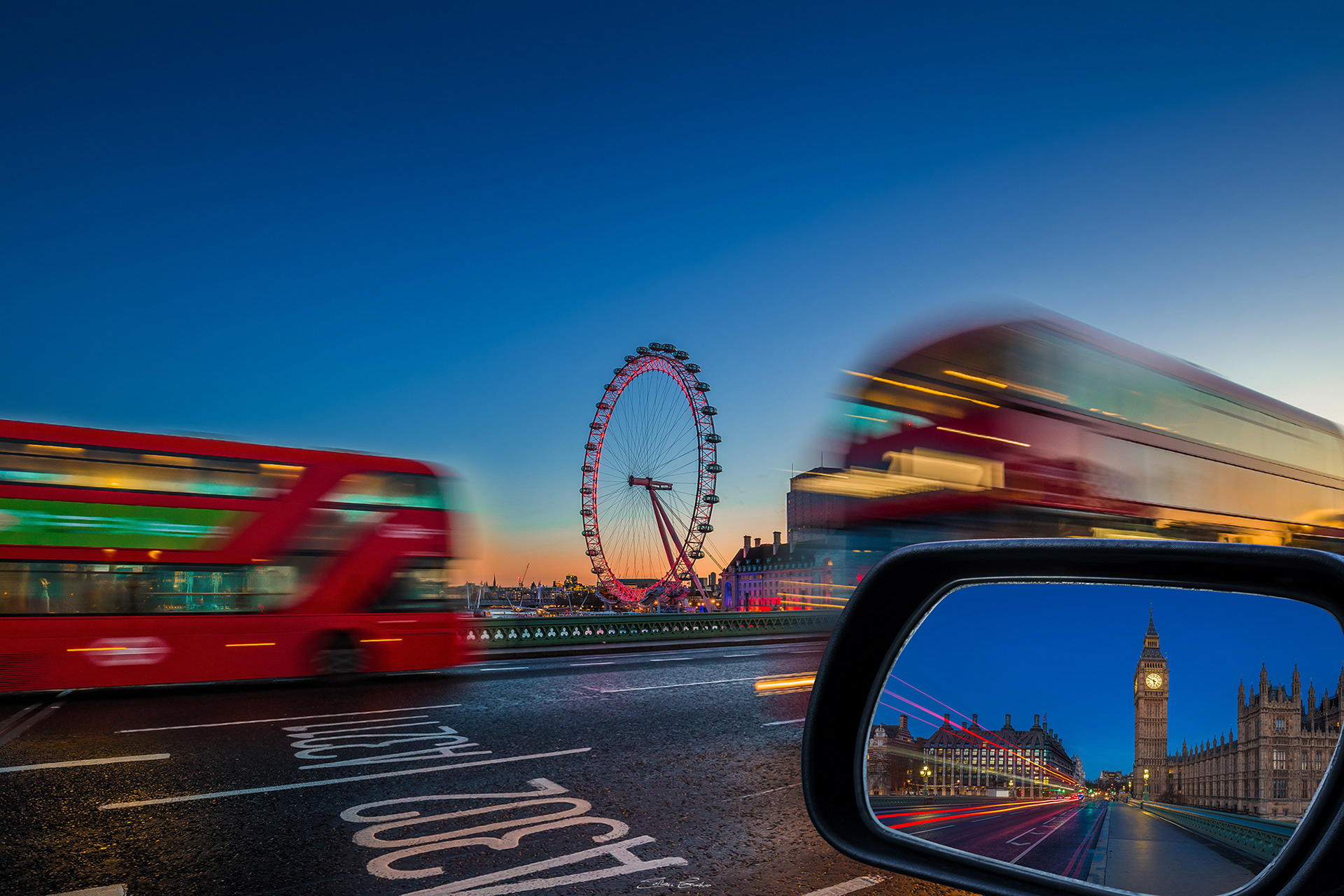 London Eye, Double Decker Buses and the Big Ben